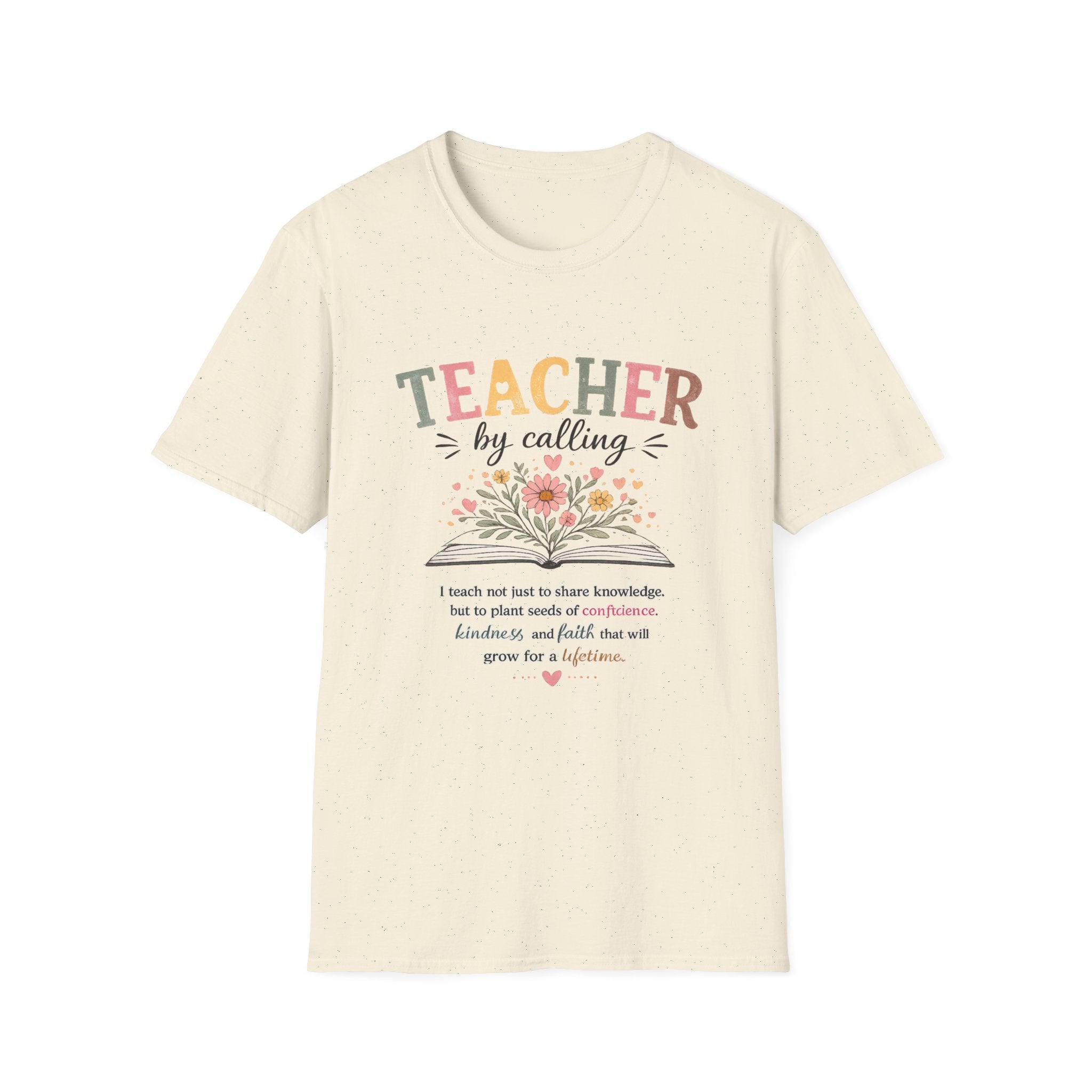 Teacher By Calling Floral T-Shirt — Inspirational Gift for Educators
