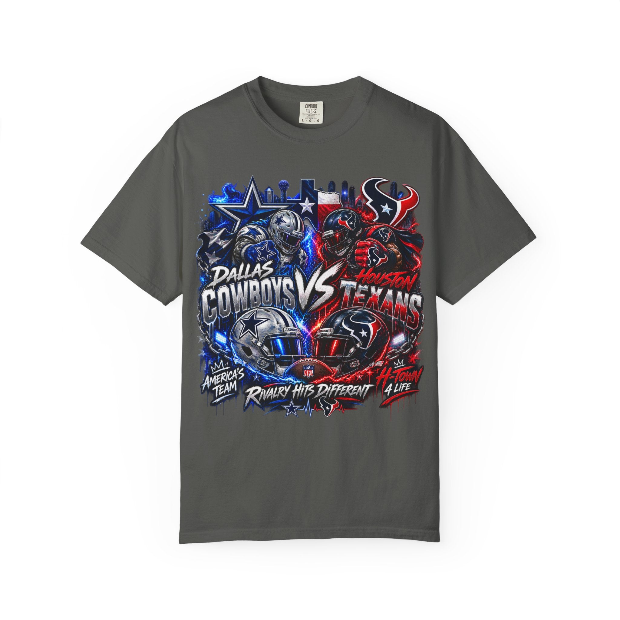 Cowboys vs Texans Football T-Shirt — Game Day Rivalry Tee