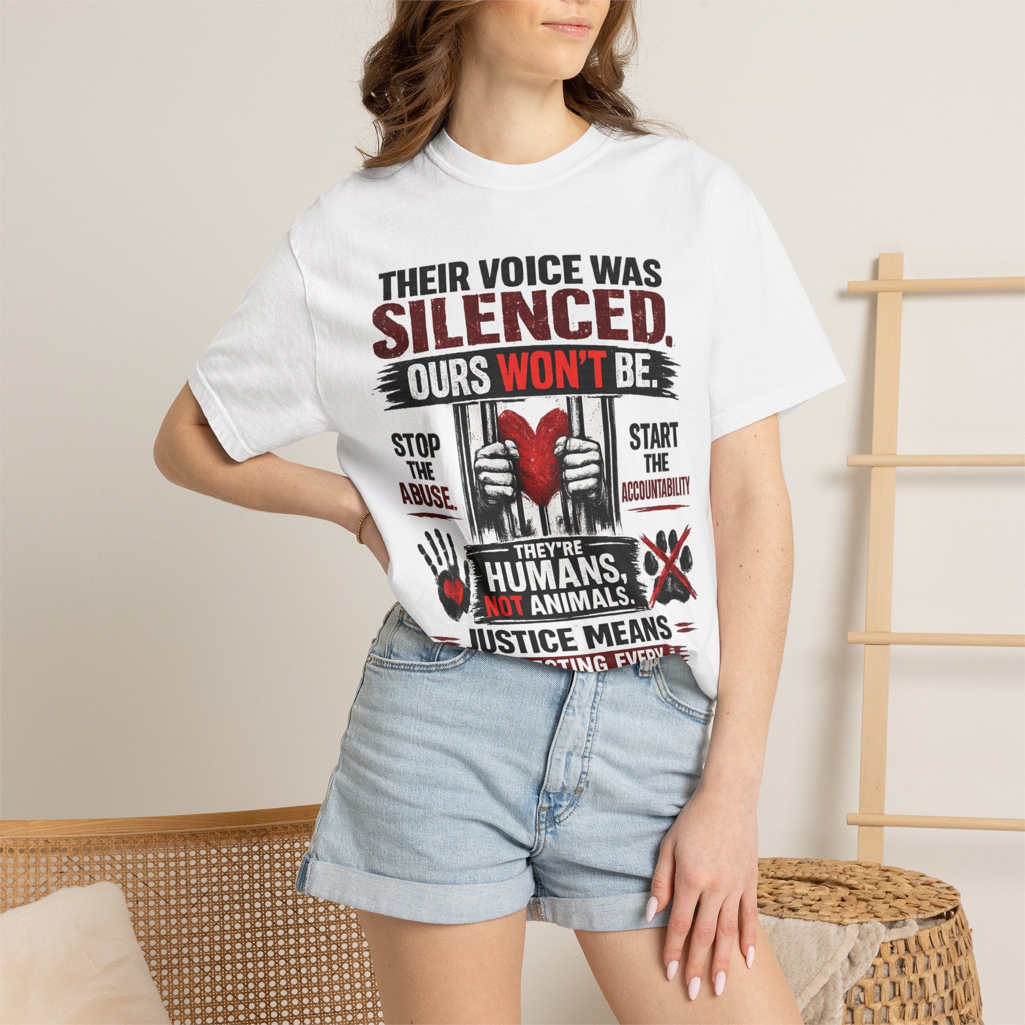 Their Voice Was Silenced T-Shirt — Justice for Animals Advocacy Tee