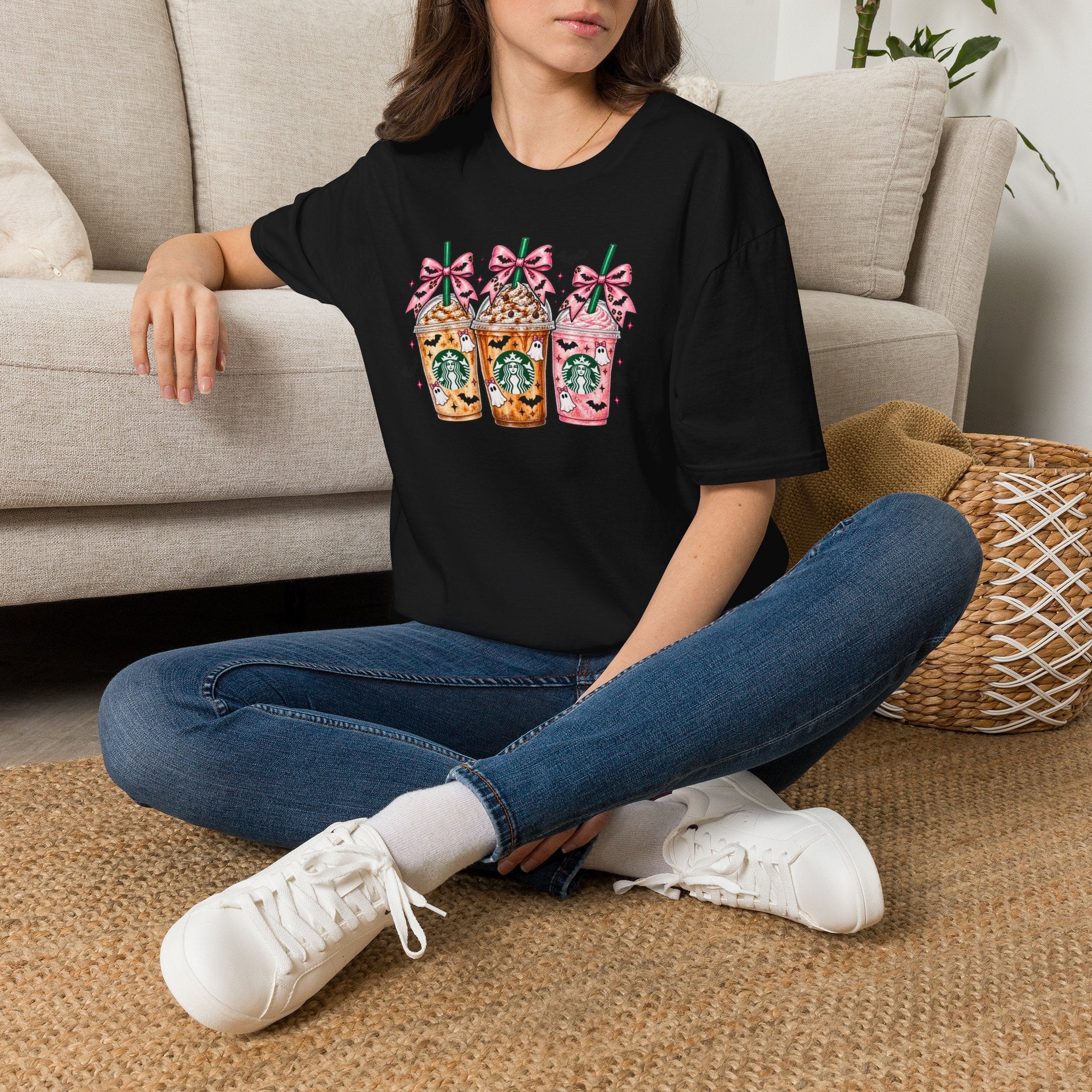 Halloween Starbucks Frappuccino Tee — Cute Pumpkin & Witch Drink Graphic T-Shirt