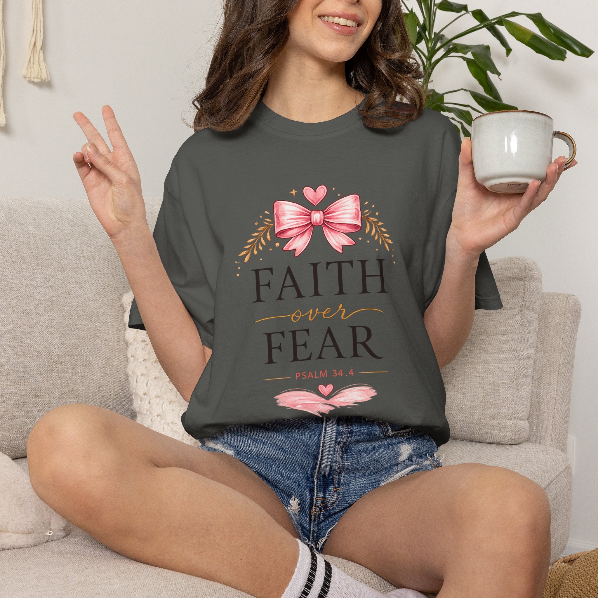 Faith Over Fear T-Shirt — Christian Inspirational Graphic Tee