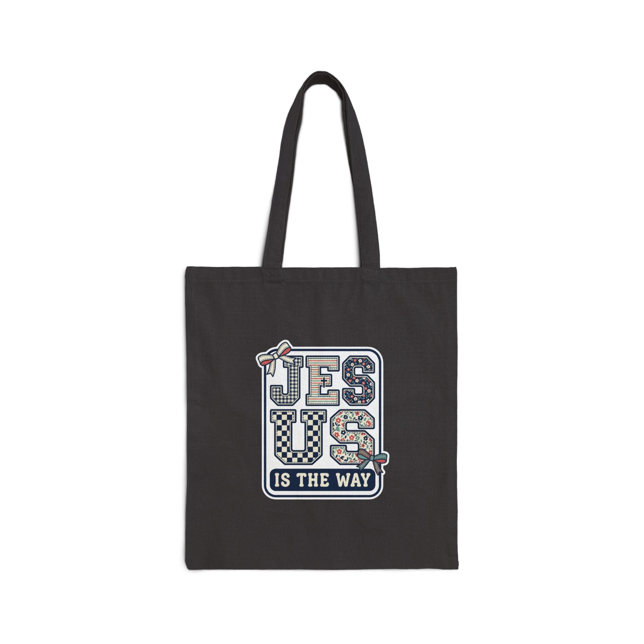 Jesus Is The Way Tote, Christian Scripture Tote, Colorful Faith Canvas