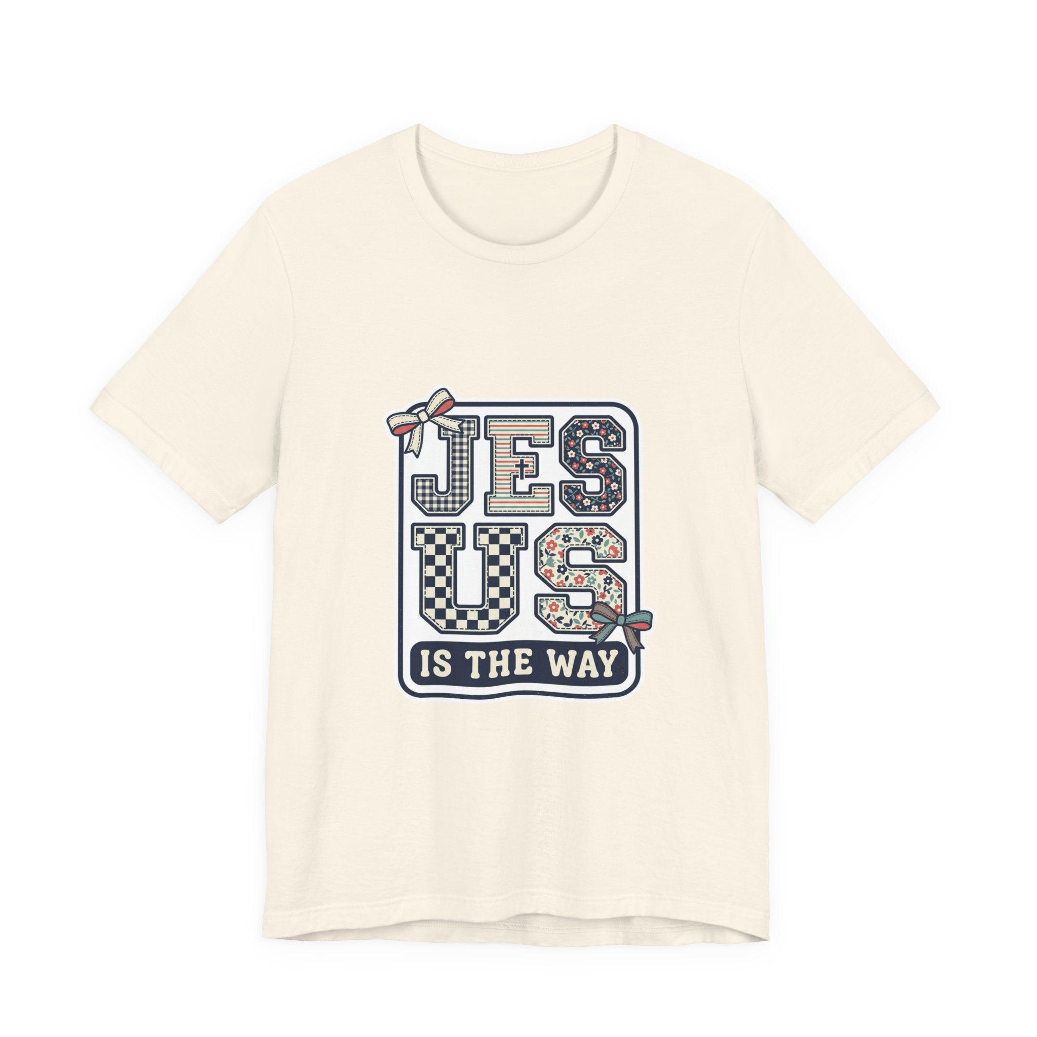 Jesus Is the Way Tee | Christian Faith Tee, Mixed Font Rainbow Scripture