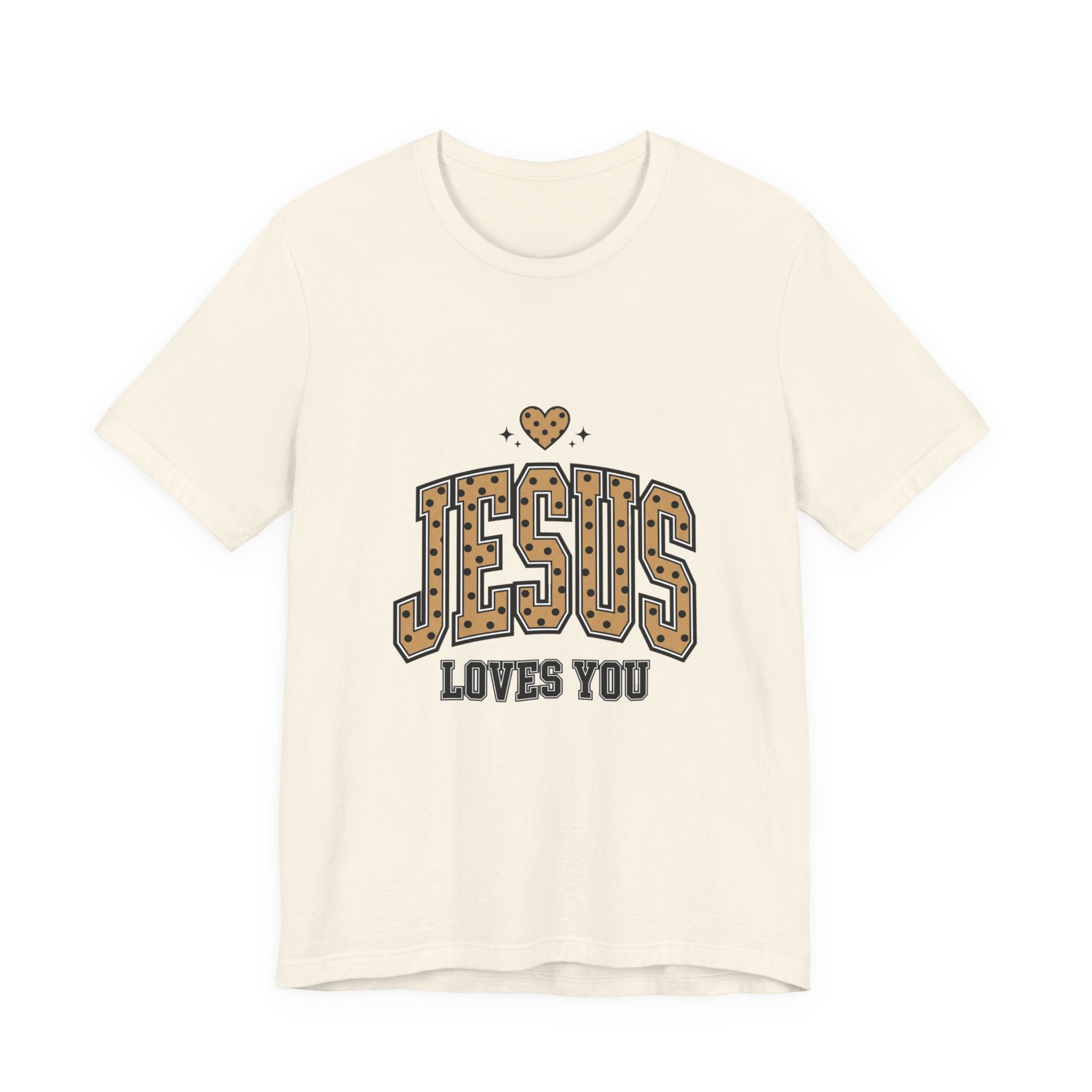 Jesus Loves You Tee | Polka Dot Retro Typography