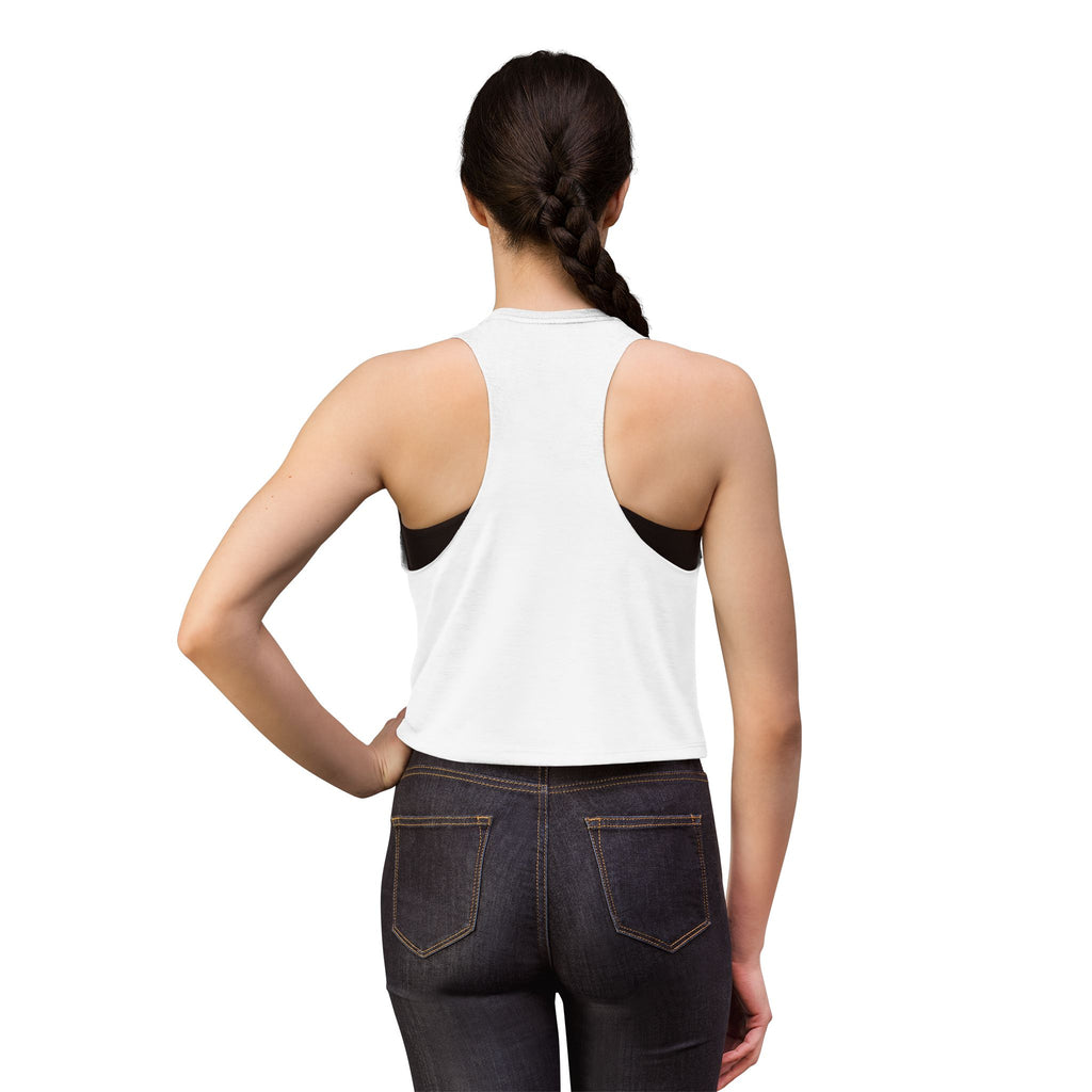 Women's Crop Top — "Run Don't Look at It!" Softball Batter Graphic Tank