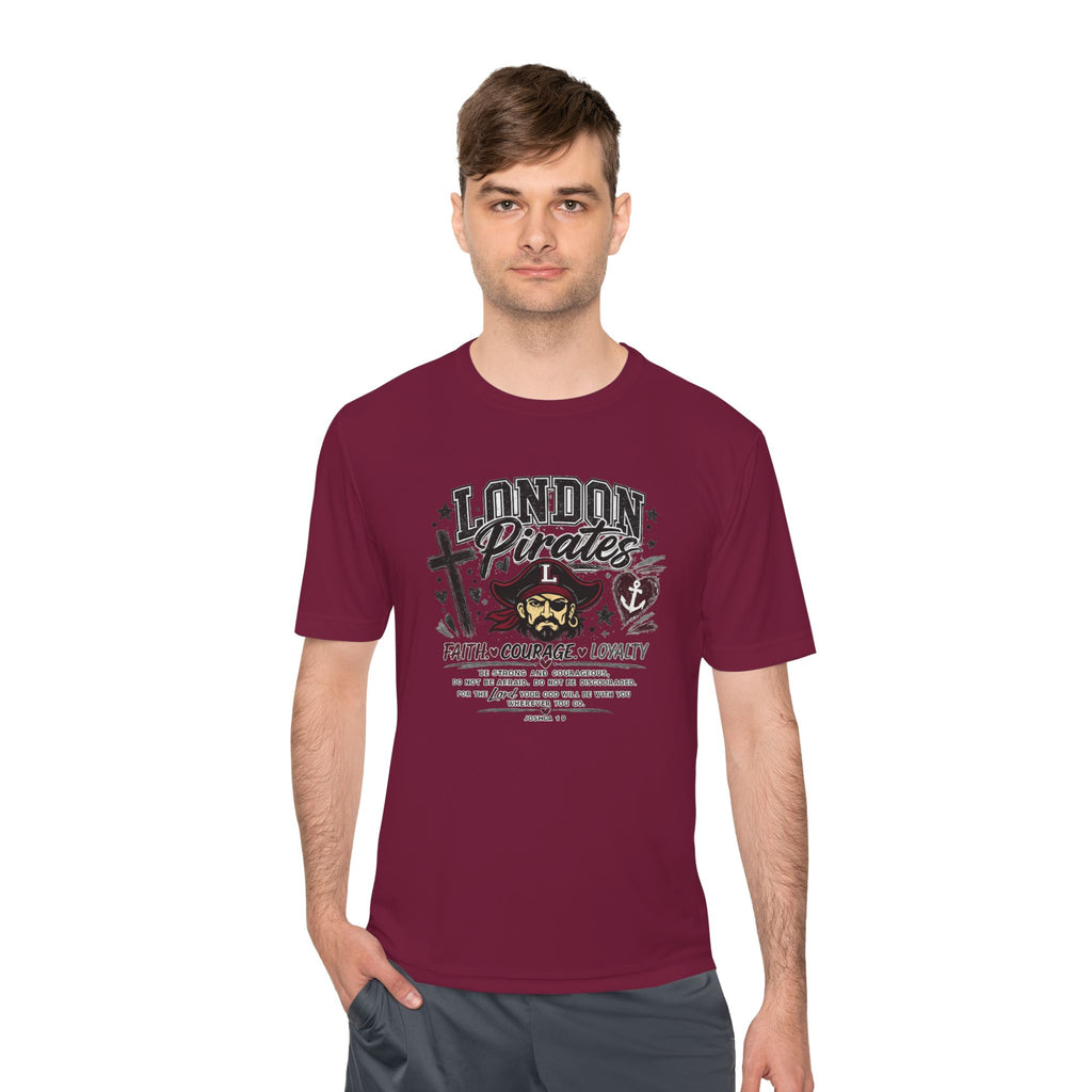 London Pirates Tee — Faith Courage Loyalty Moisture-Wicking Shirt