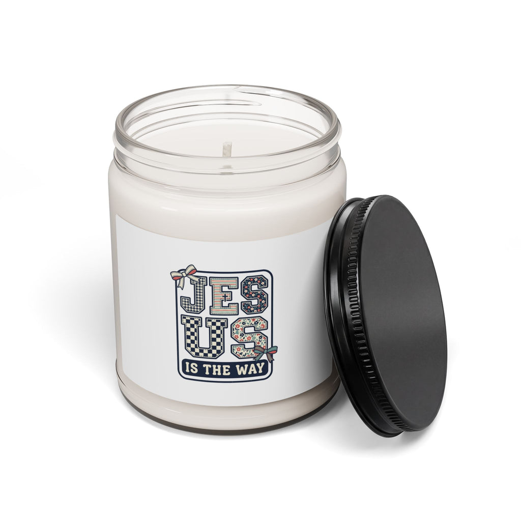 Jesus Is The Way Candle | Scented Soy 9oz, Colorful Faith Design