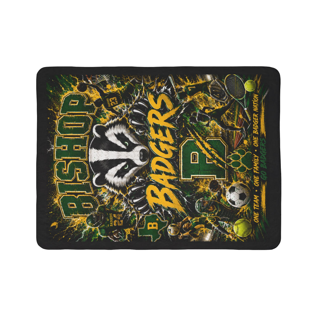 Badgers Sherpa Blanket – Bishop Team Spirit Fleece
