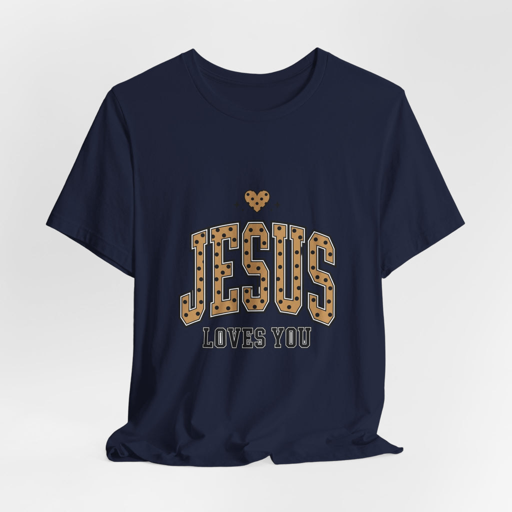 Jesus Loves You Tee | Polka Dot Retro Typography