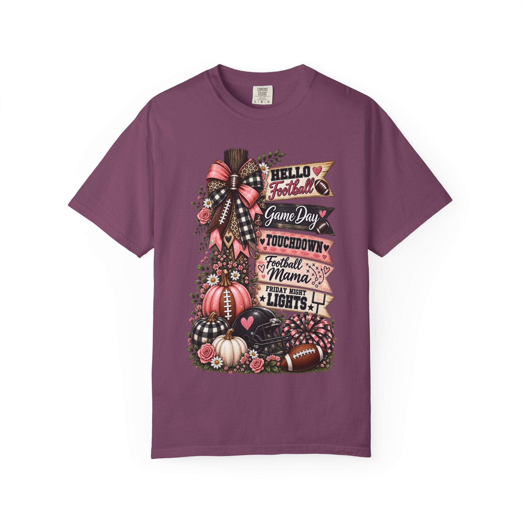 Football Mama Fall T-Shirt – Game Day Touchdown Pumpkins Design