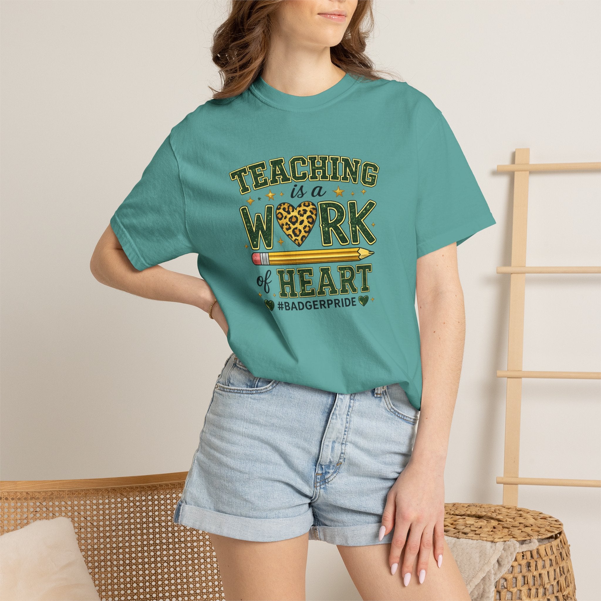 Teaching Is a Work of Heart T-Shirt – #BadgerPride Teacher Appreciation Tee