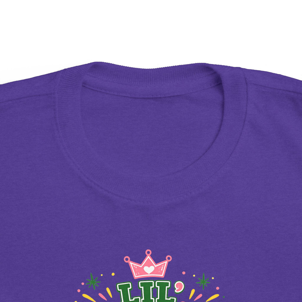 Toddler Tee — 'Lil Mighty Badger' Cute Floral Graphic