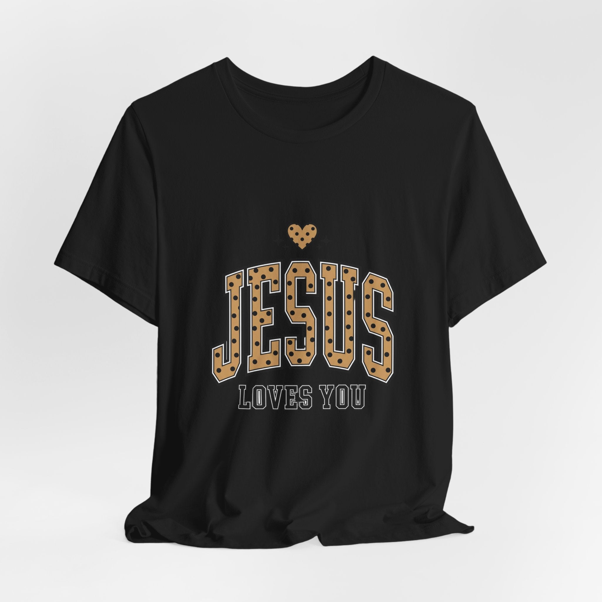 Jesus Loves You Tee | Polka Dot Retro Typography
