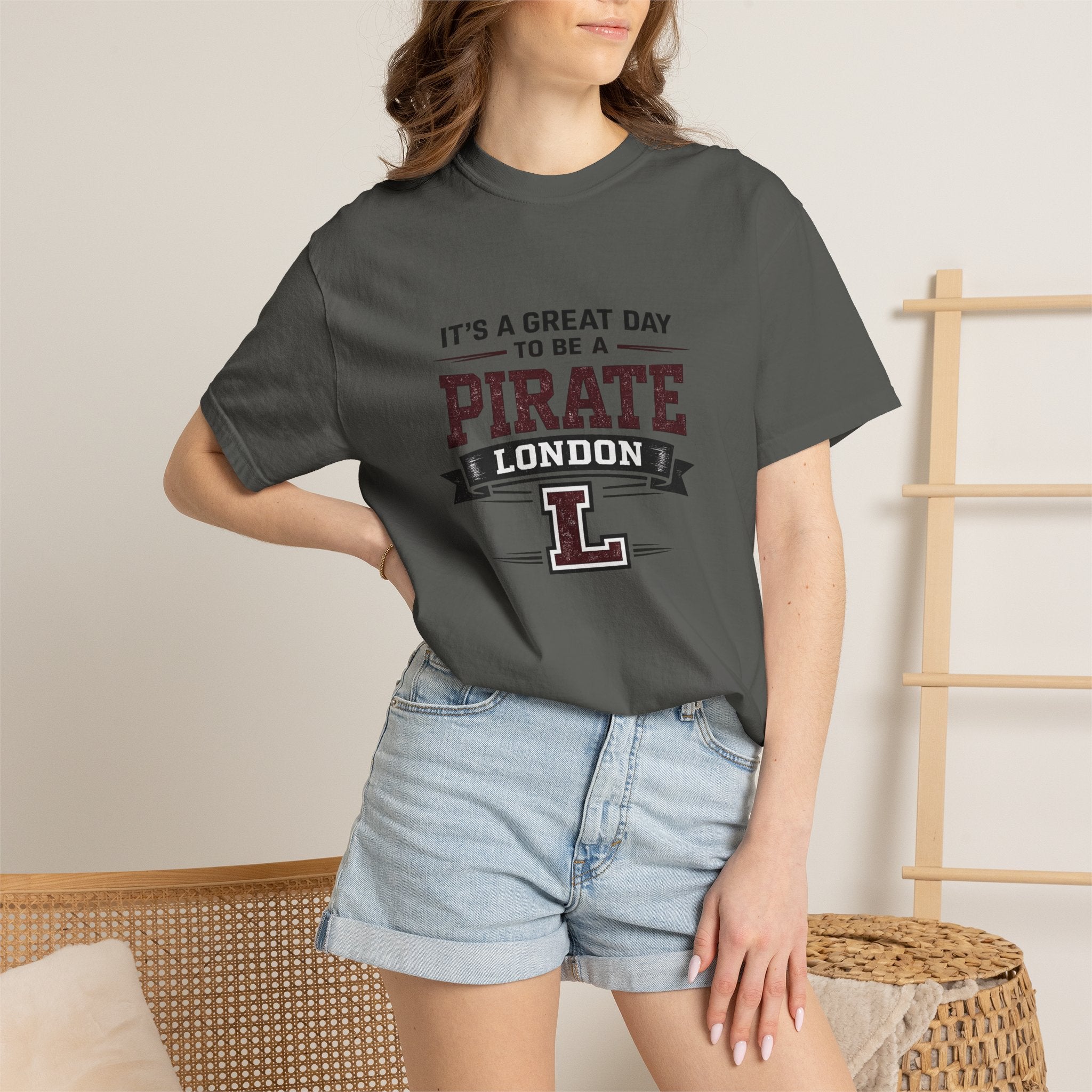 Pirate London T-Shirt — "It's a Great Day to Be a Pirate" Vintage School Spirit Tee