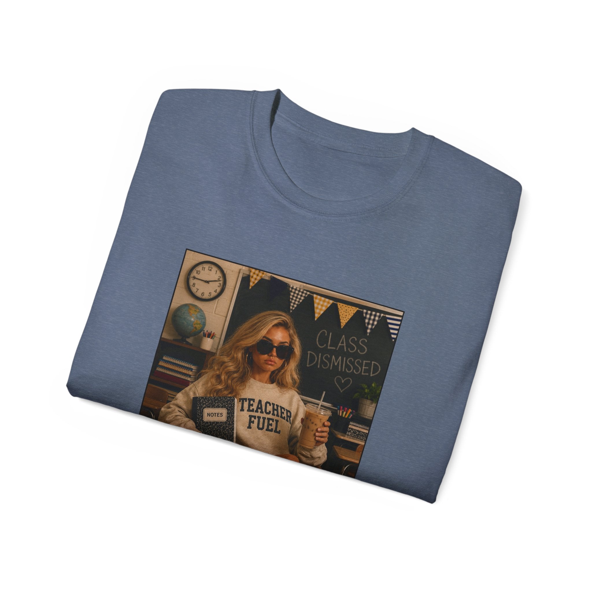 Back to Chaos Teacher Fuel T-Shirt — Funny Retro Classroom Shirt for Teachers