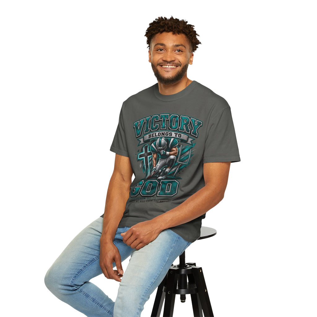 Victory Belongs to God T-Shirt — Christian Faith Graphic Tee (Psalm 60:12)