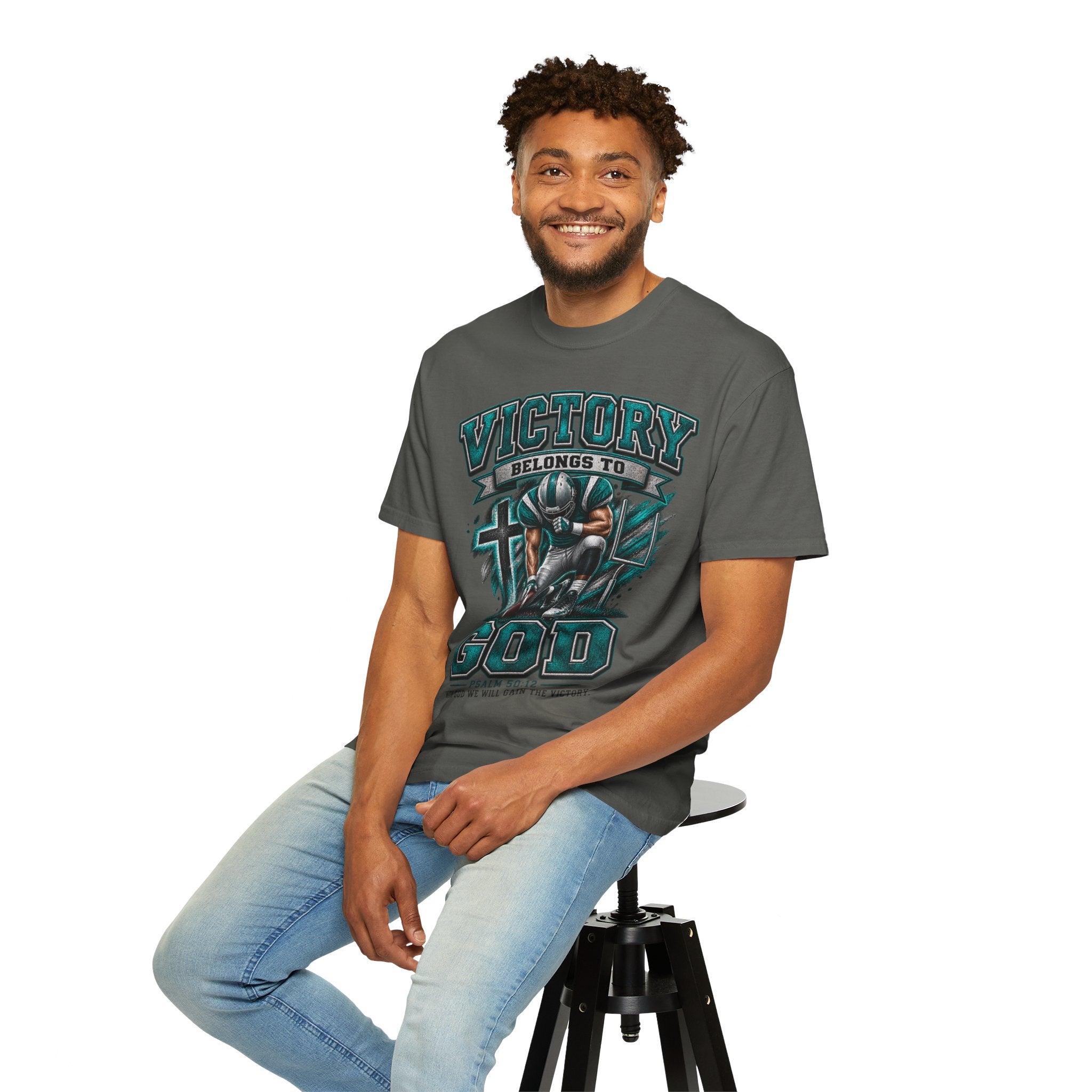 Victory Belongs to God T-Shirt — Christian Faith Graphic Tee (Psalm 60:12)