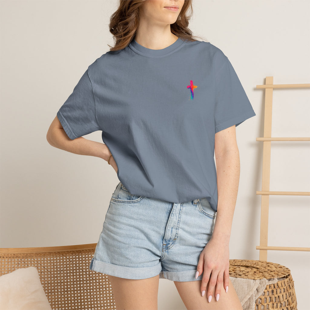 Christian Cross T-Shirt — “The Battle Is Not Yours, It’s the Lord’s” Scripture Tee
