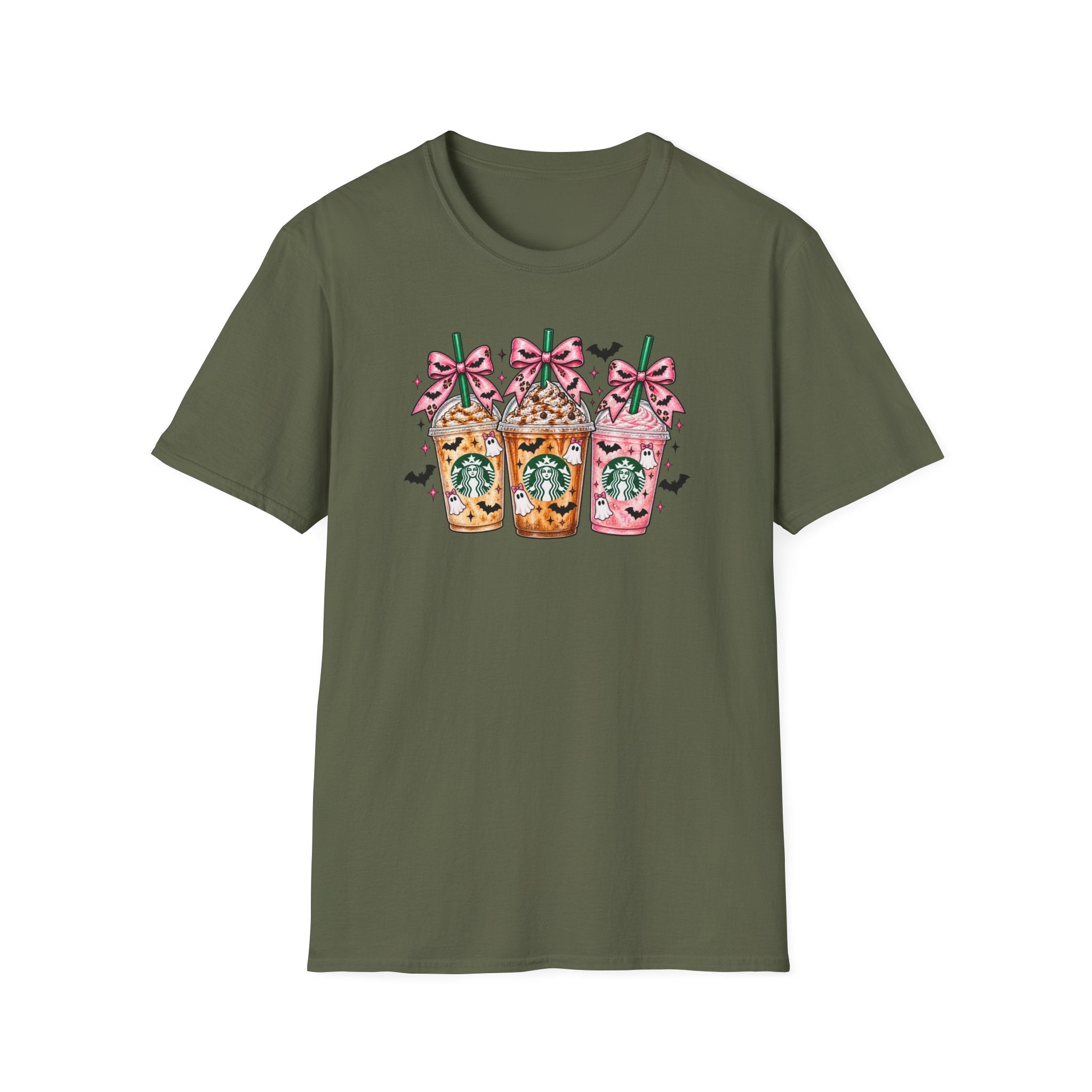 Halloween Starbucks Frappuccino Tee — Cute Pumpkin & Witch Drink Graphic T-Shirt