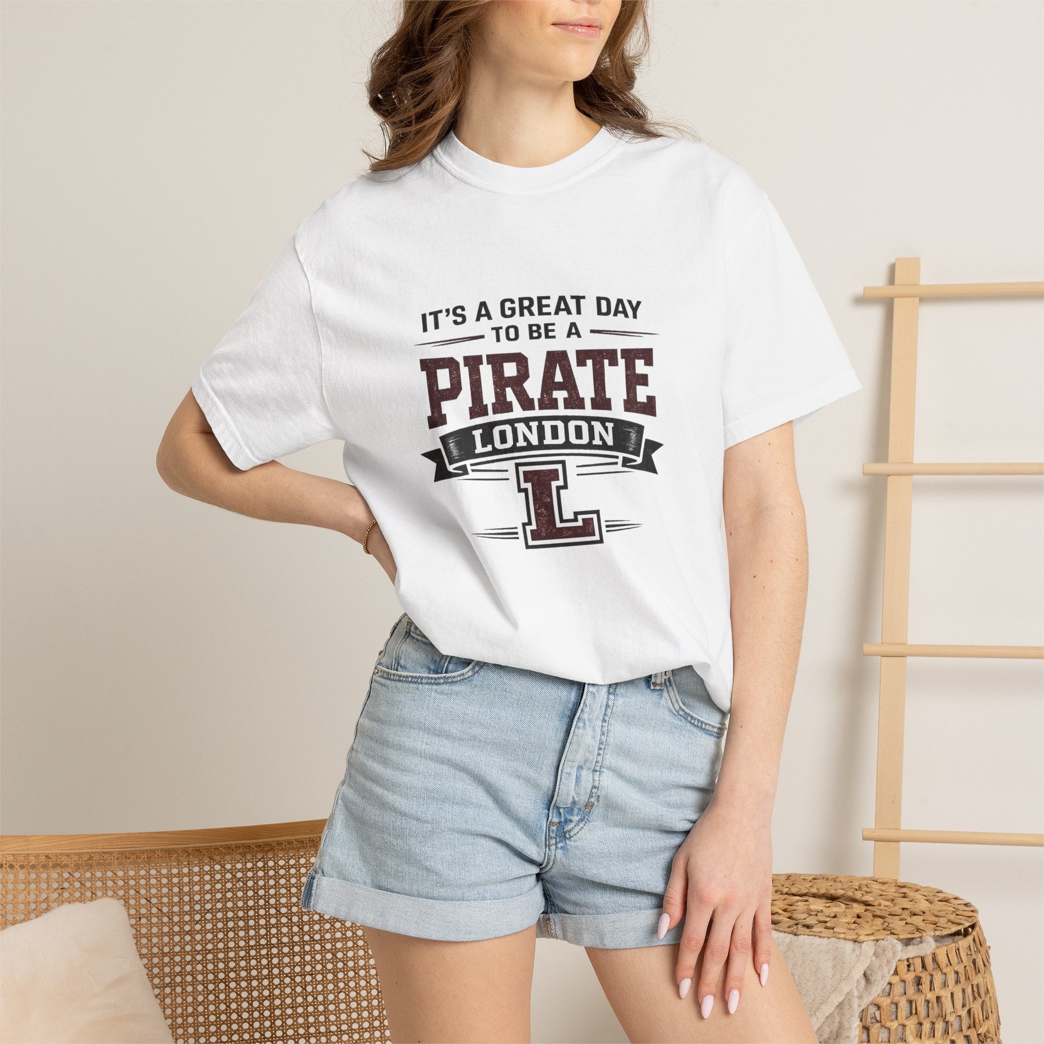 Pirate London T-Shirt — "It's a Great Day to Be a Pirate" Vintage School Spirit Tee