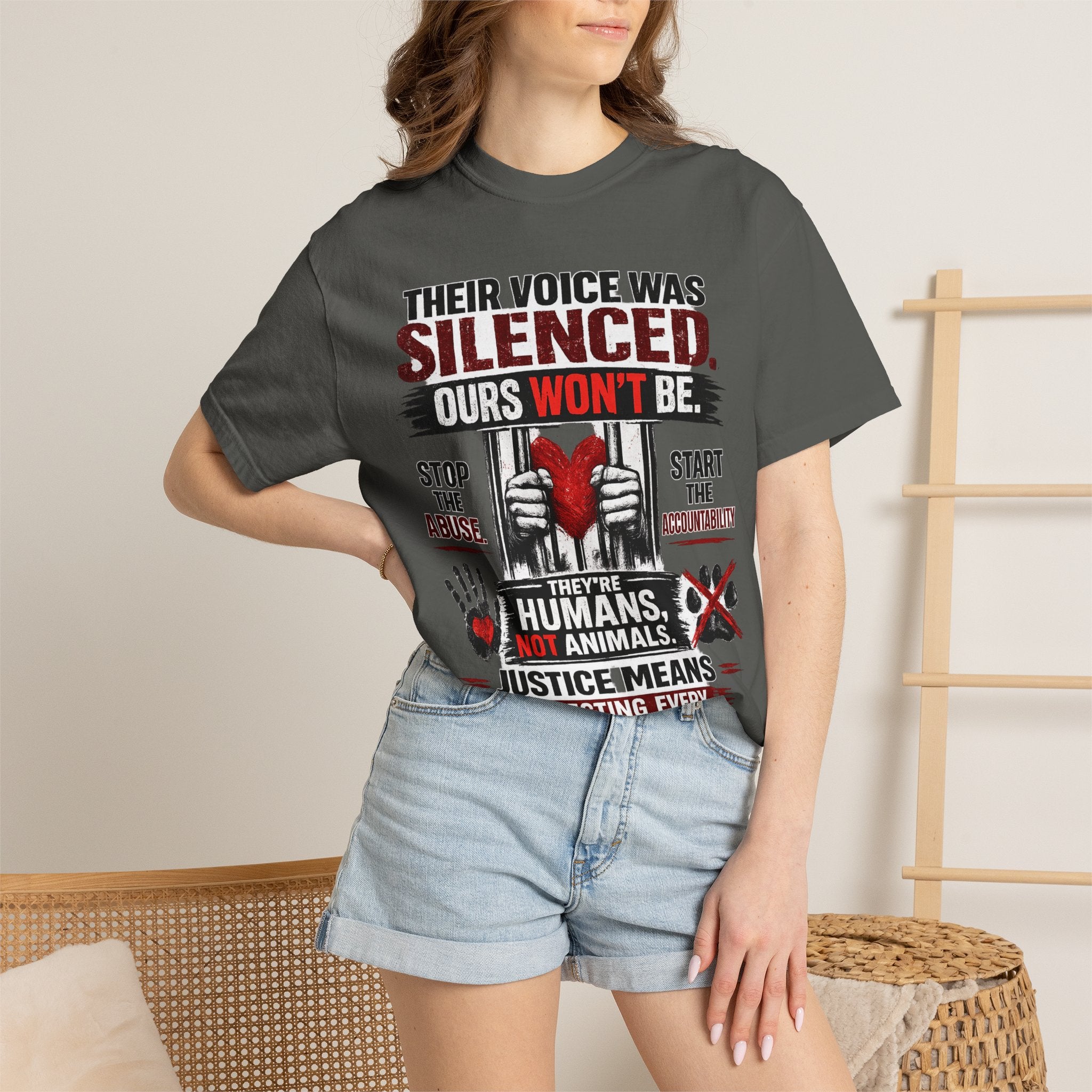 Their Voice Was Silenced T-Shirt — Justice for Animals Advocacy Tee