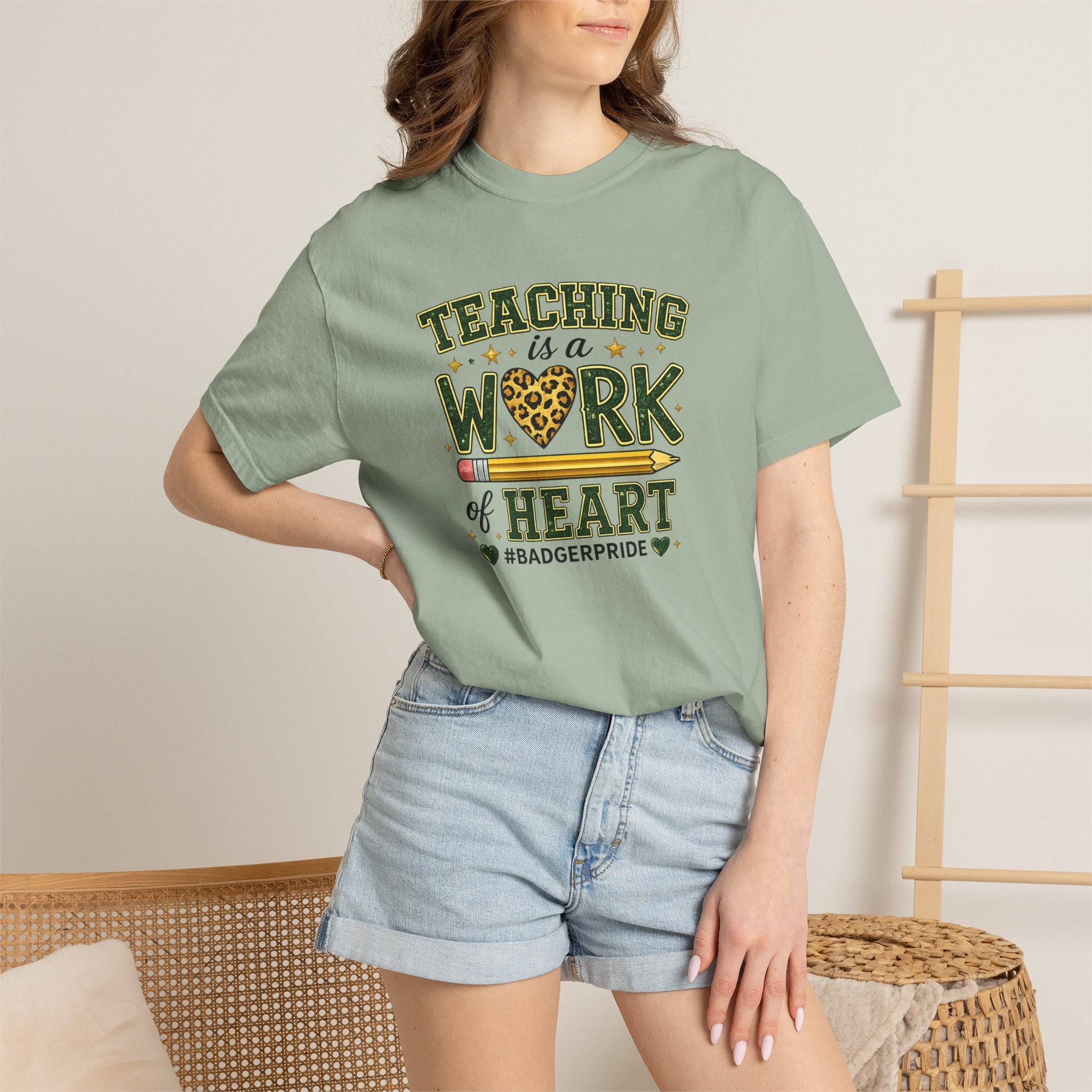 Teaching Is a Work of Heart T-Shirt – #BadgerPride Teacher Appreciation Tee