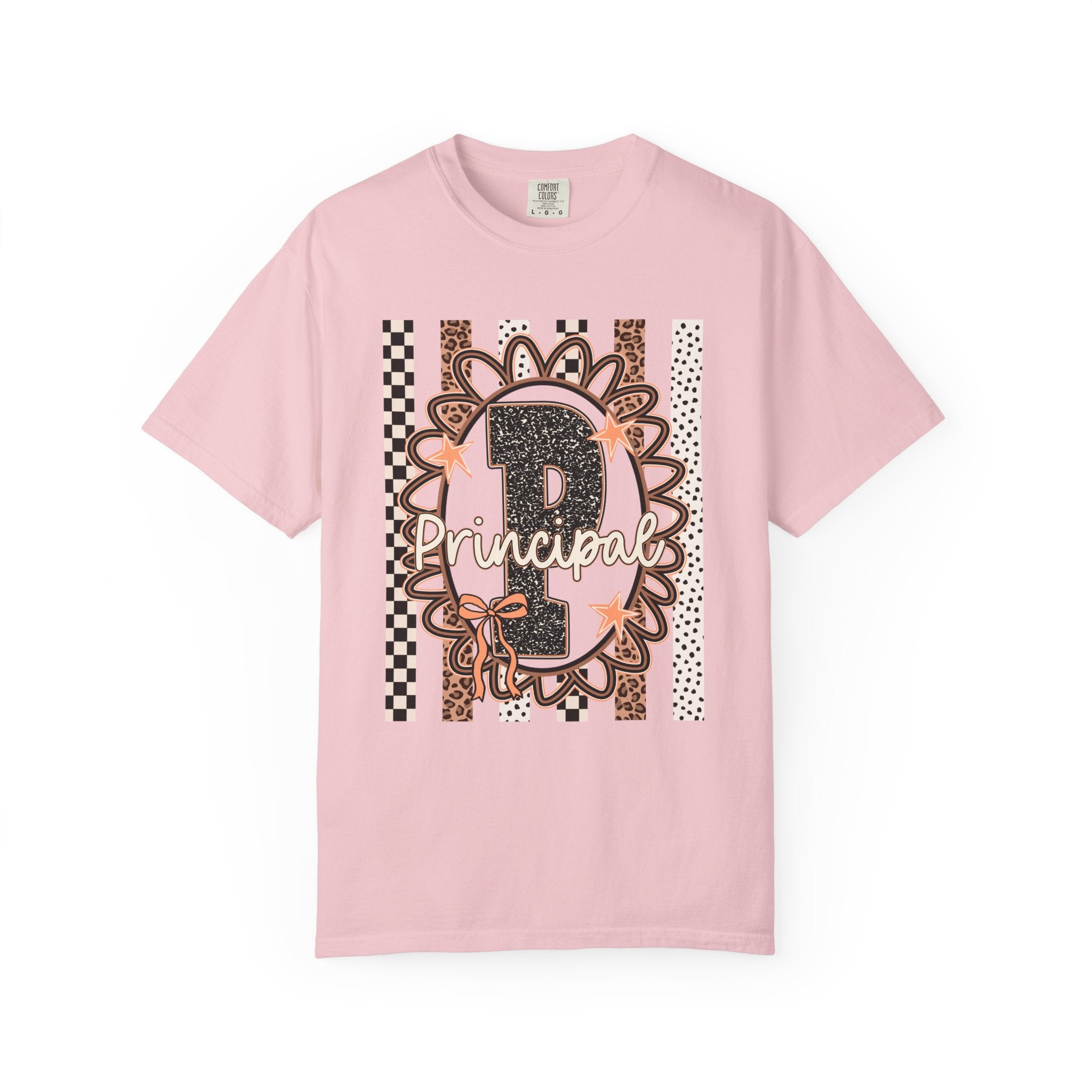 Principal Number 1 T-Shirt — Leopard & Floral School Staff Tee