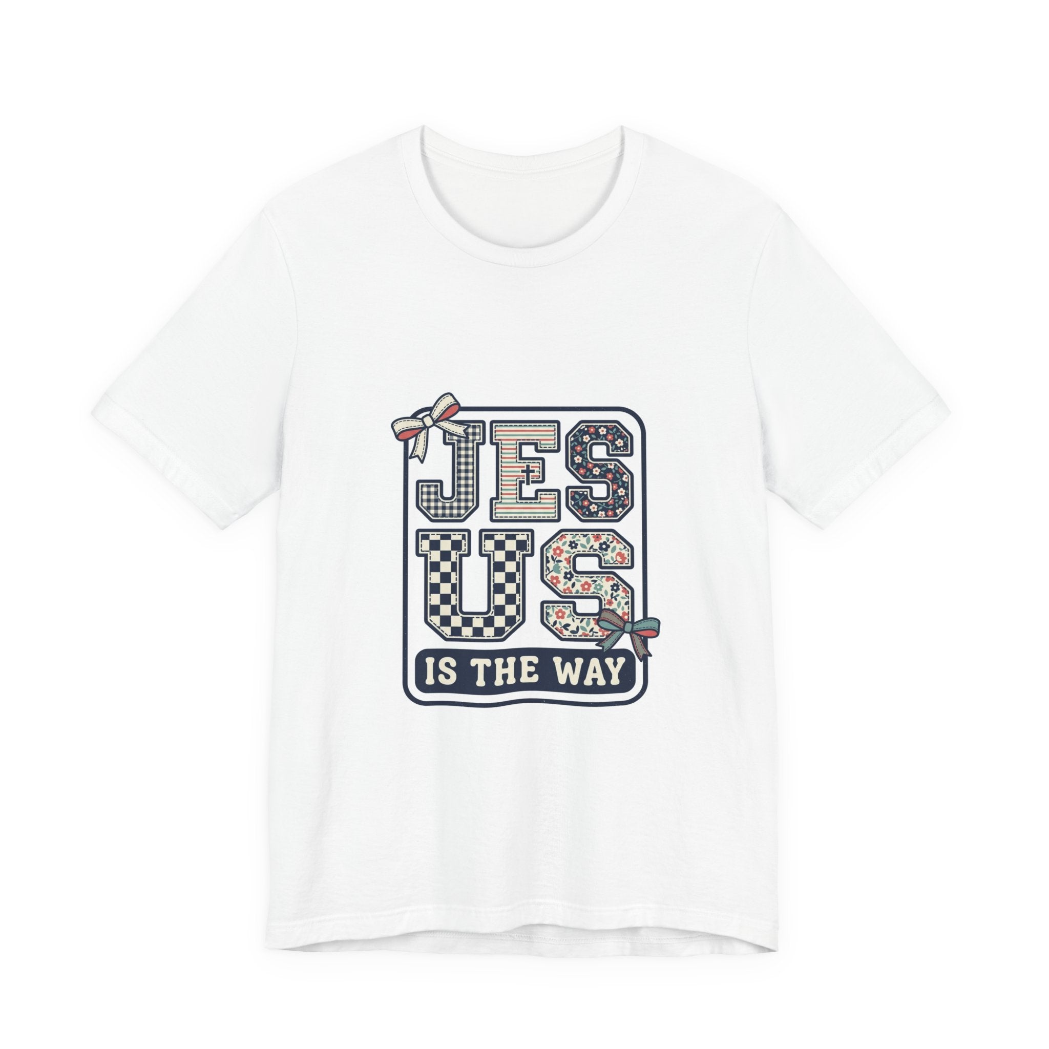 Jesus Is the Way Tee | Christian Faith Tee, Mixed Font Rainbow Scripture
