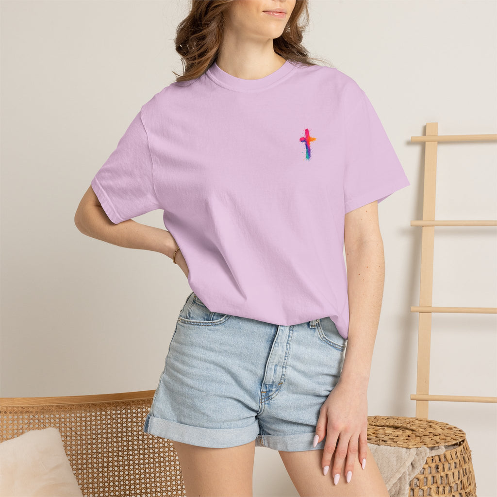Christian Cross T-Shirt — “The Battle Is Not Yours, It’s the Lord’s” Scripture Tee