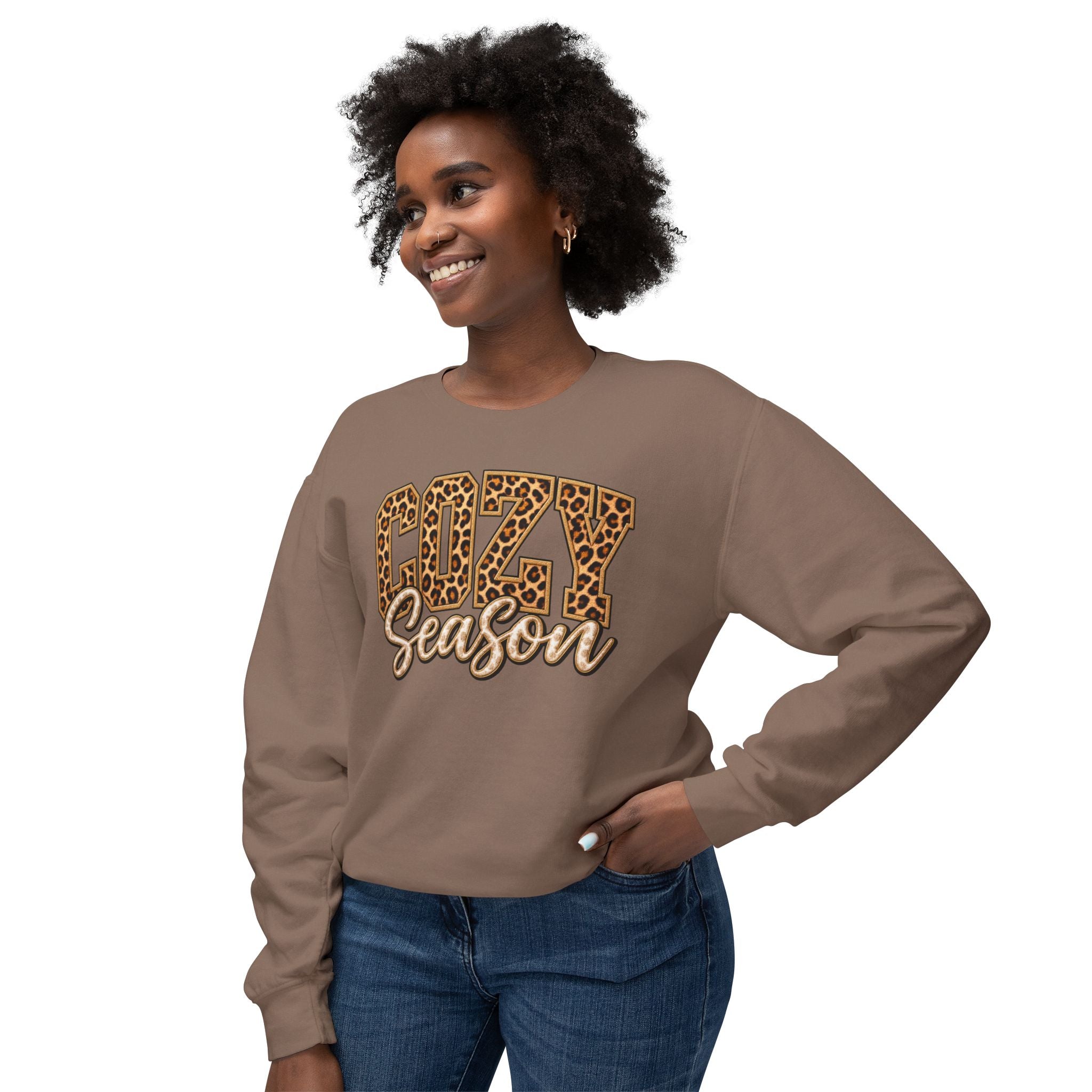 Cozy Season Leopard Crewneck Sweatshirt