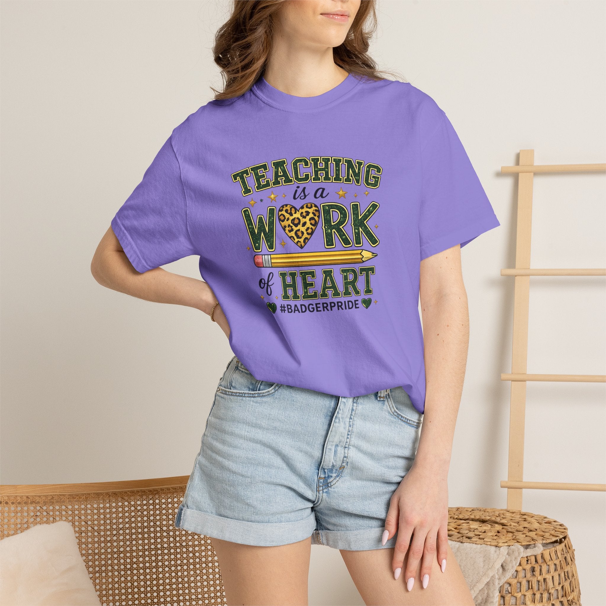 Teaching Is a Work of Heart T-Shirt – #BadgerPride Teacher Appreciation Tee