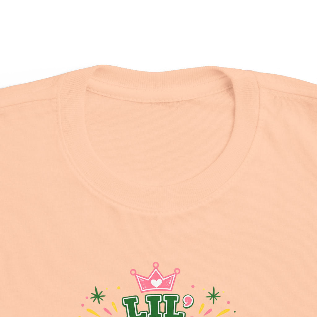 Toddler Tee — 'Lil Mighty Badger' Cute Floral Graphic