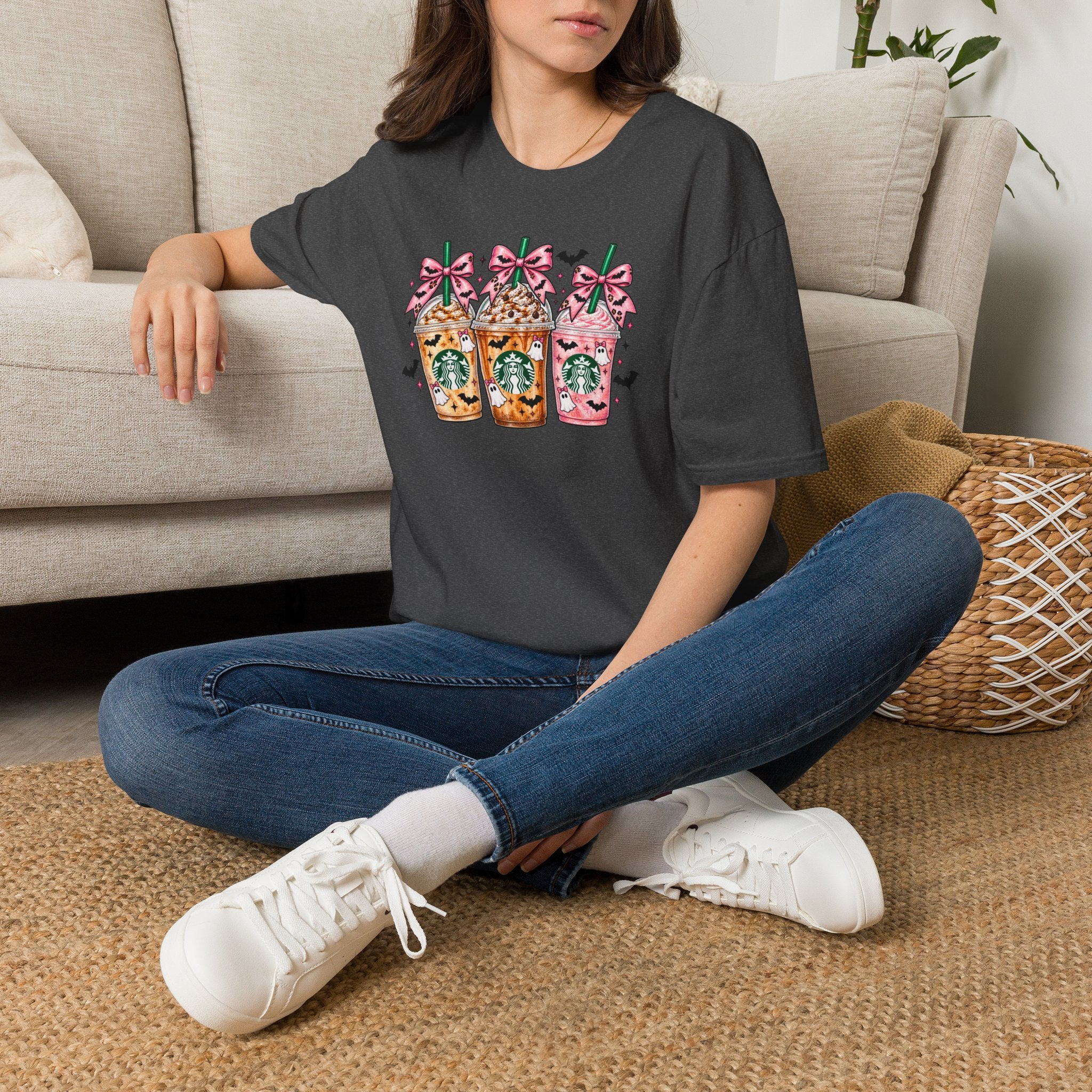 Halloween Starbucks Frappuccino Tee — Cute Pumpkin & Witch Drink Graphic T-Shirt