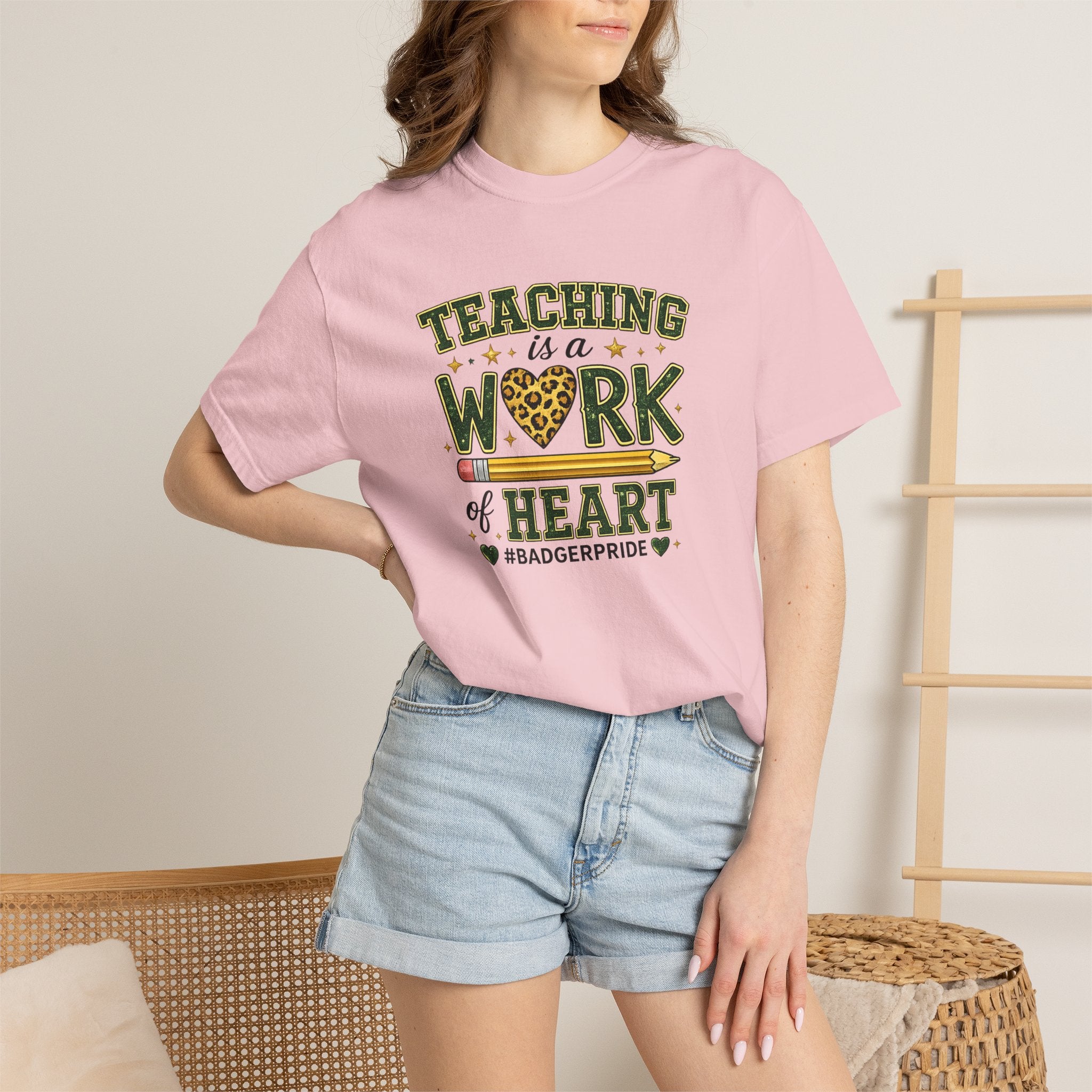 Teaching Is a Work of Heart T-Shirt – #BadgerPride Teacher Appreciation Tee