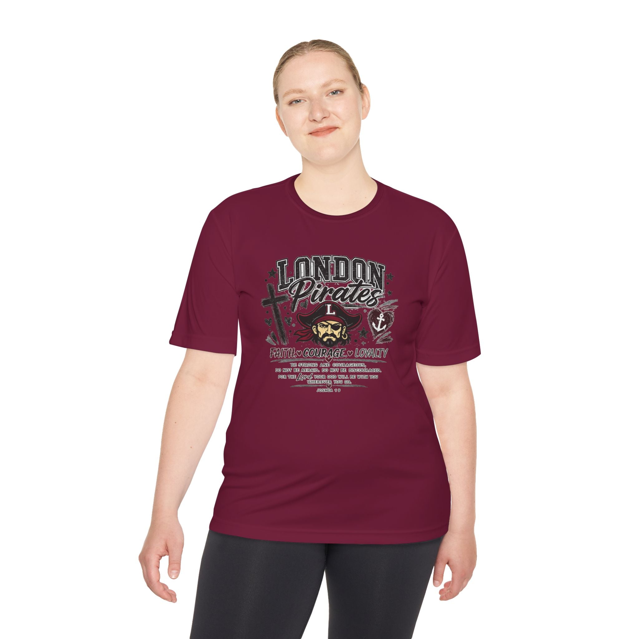 London Pirates Tee — Faith Courage Loyalty Moisture-Wicking Shirt