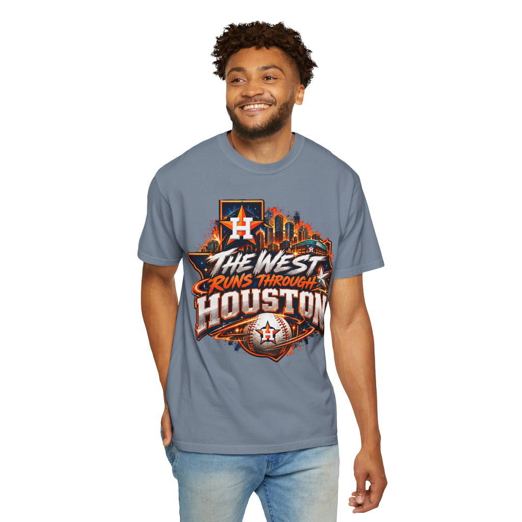Houston Astros “The West Runs Through Houston” Baseball T-Shirt