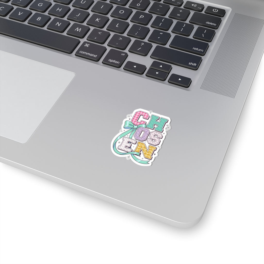 Chosen Sticker | Christian faith decal, playful colorful scripture style