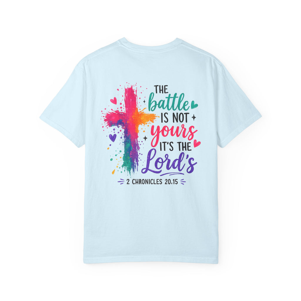 Christian Cross T-Shirt — “The Battle Is Not Yours, It’s the Lord’s” Scripture Tee