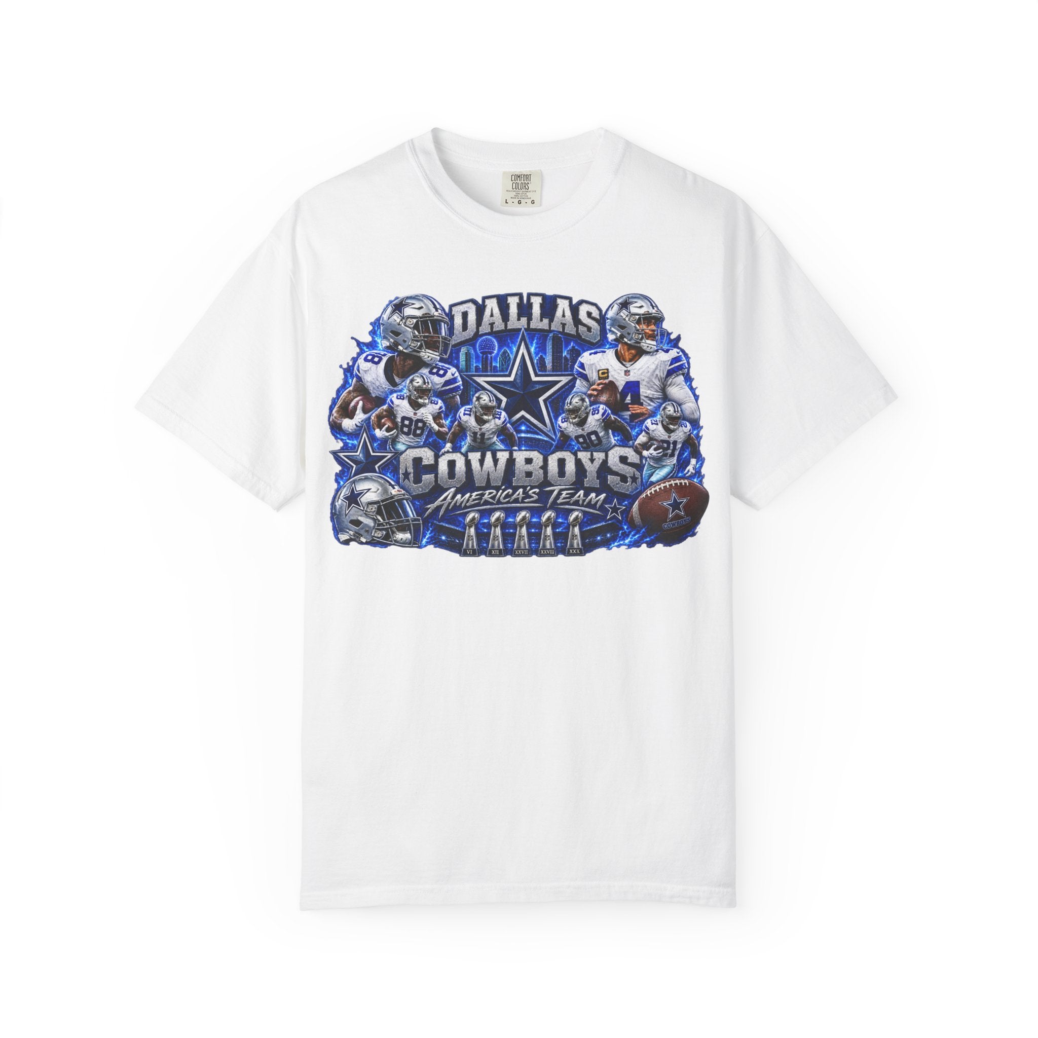 Dallas Cowboys Football T-Shirt — Team Logo & Players Graphic