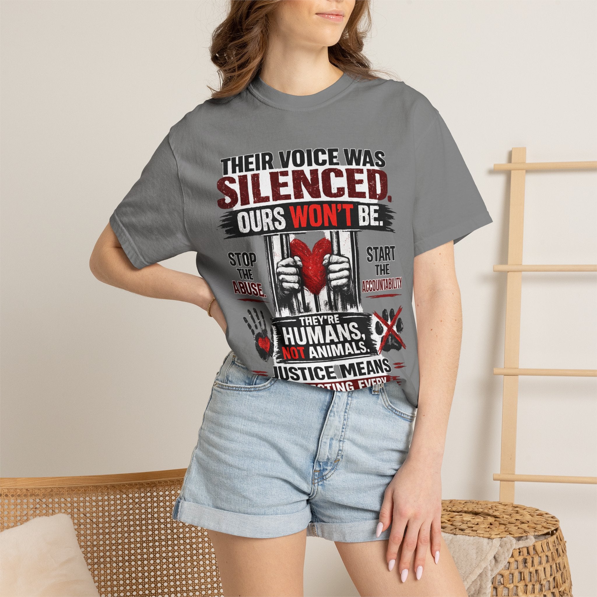 Their Voice Was Silenced T-Shirt — Justice for Animals Advocacy Tee