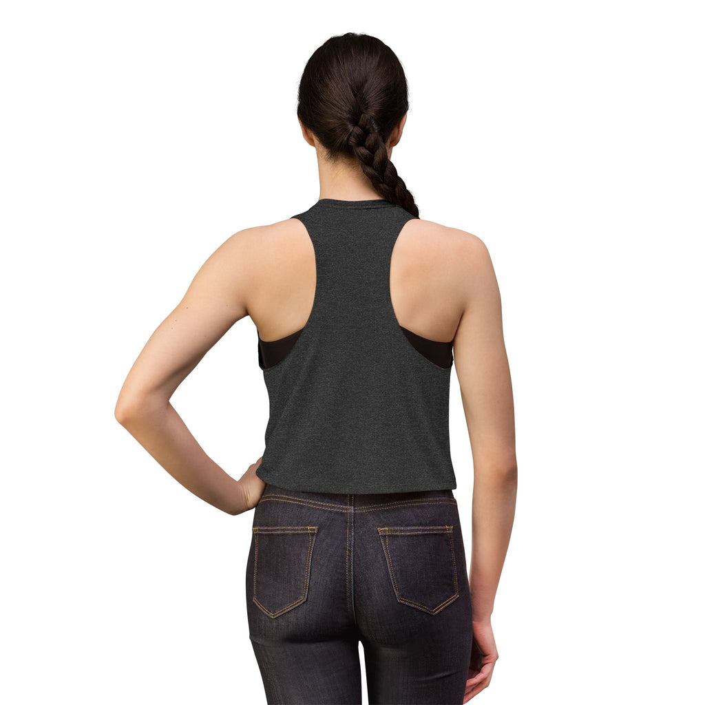 Women's Crop Top — "Run Don't Look at It!" Softball Batter Graphic Tank