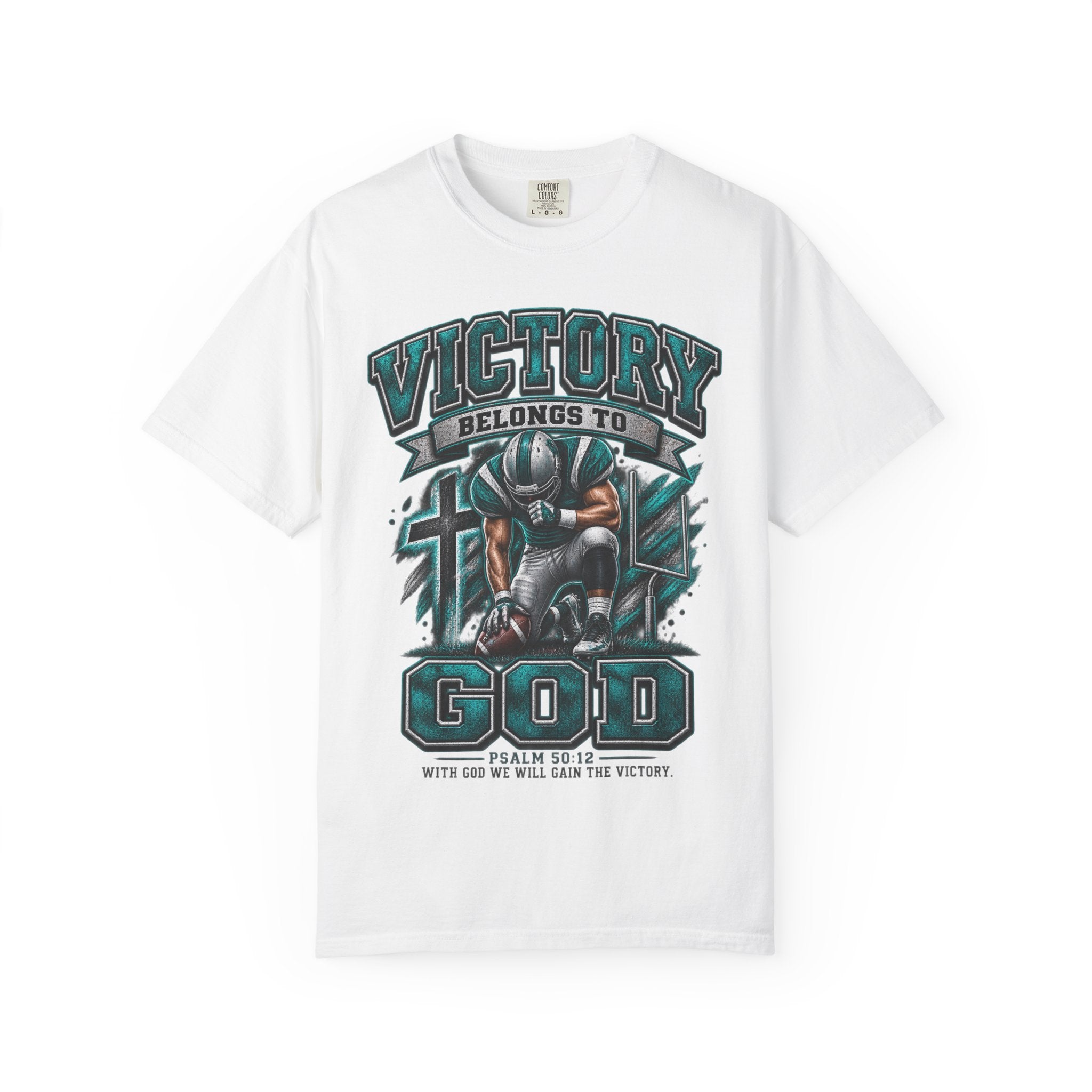 Victory Belongs to God T-Shirt — Christian Faith Graphic Tee (Psalm 60:12)