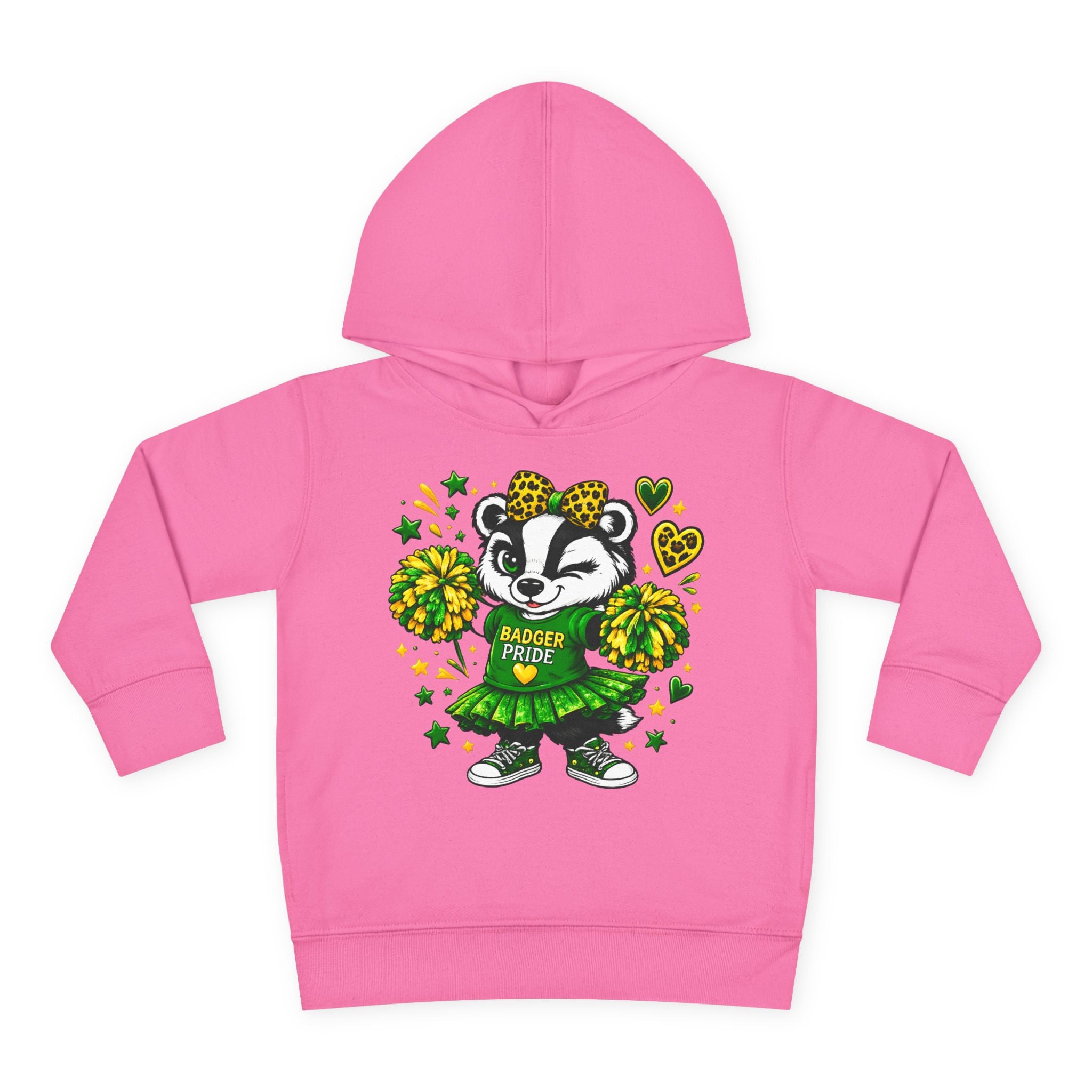 Toddler Hoodie — Cheerleading Badger "Badger Pride" Kids Pullover