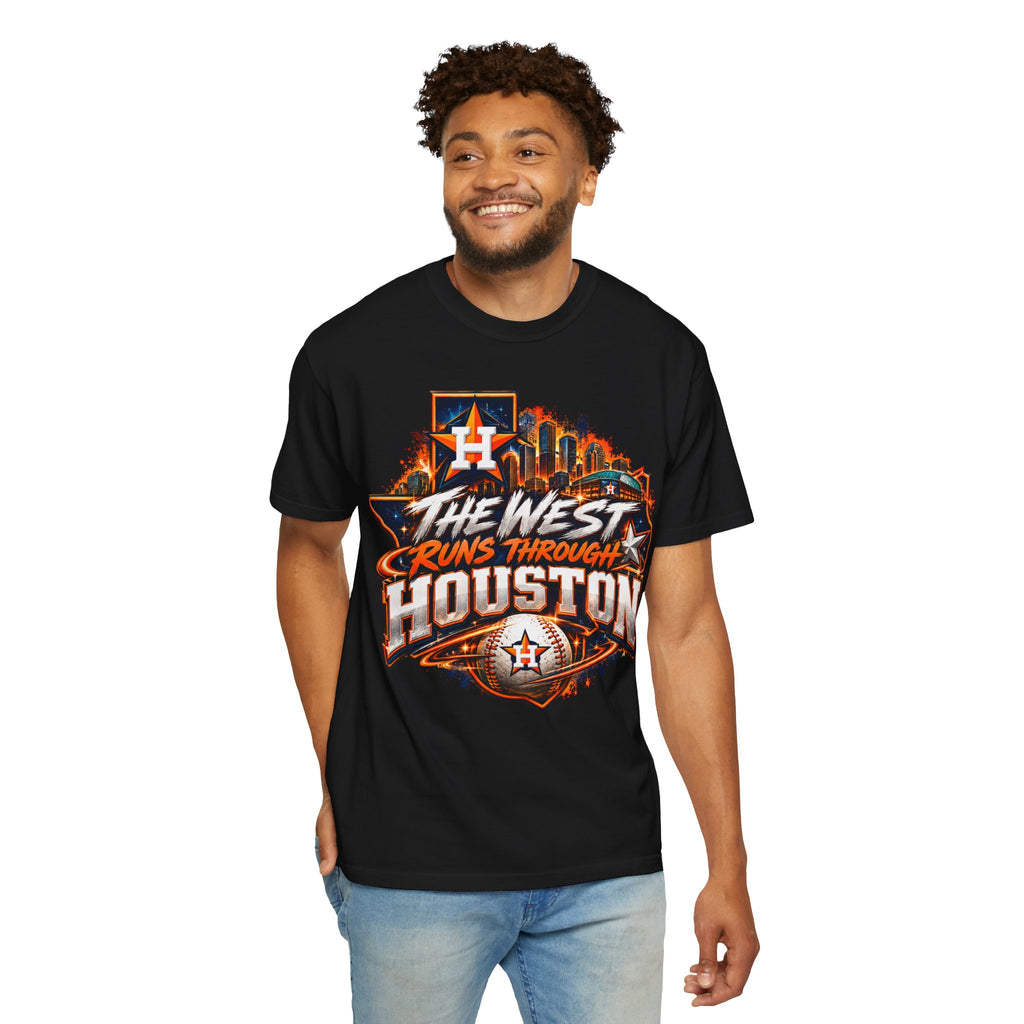 Houston Astros “The West Runs Through Houston” Baseball T-Shirt