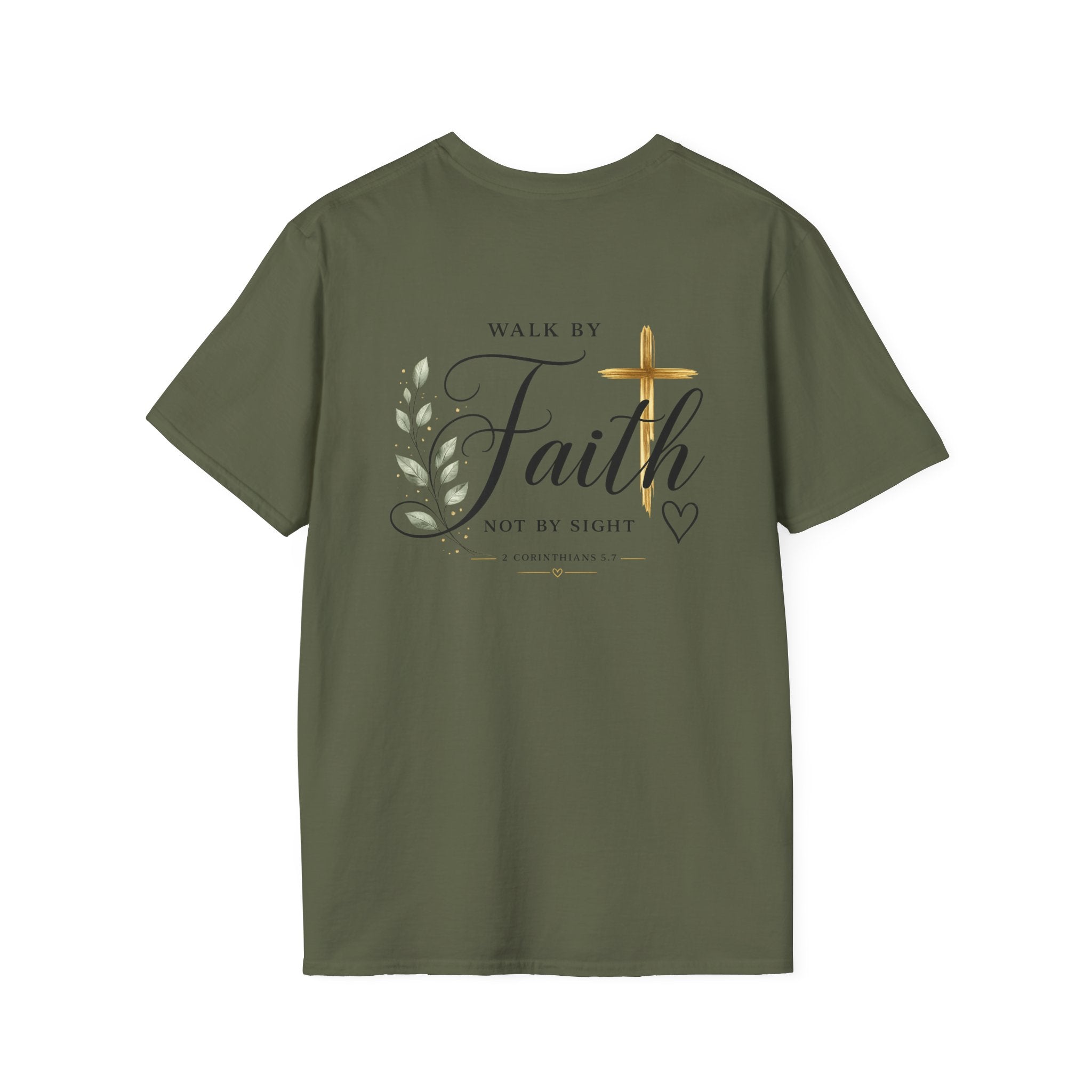 Jesus Minimal Script T-Shirt — Small Chest Faith Tee