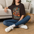 Faith Over Fear Football T‑Shirt — Floral Cross & Sunflower Inspirational Tee