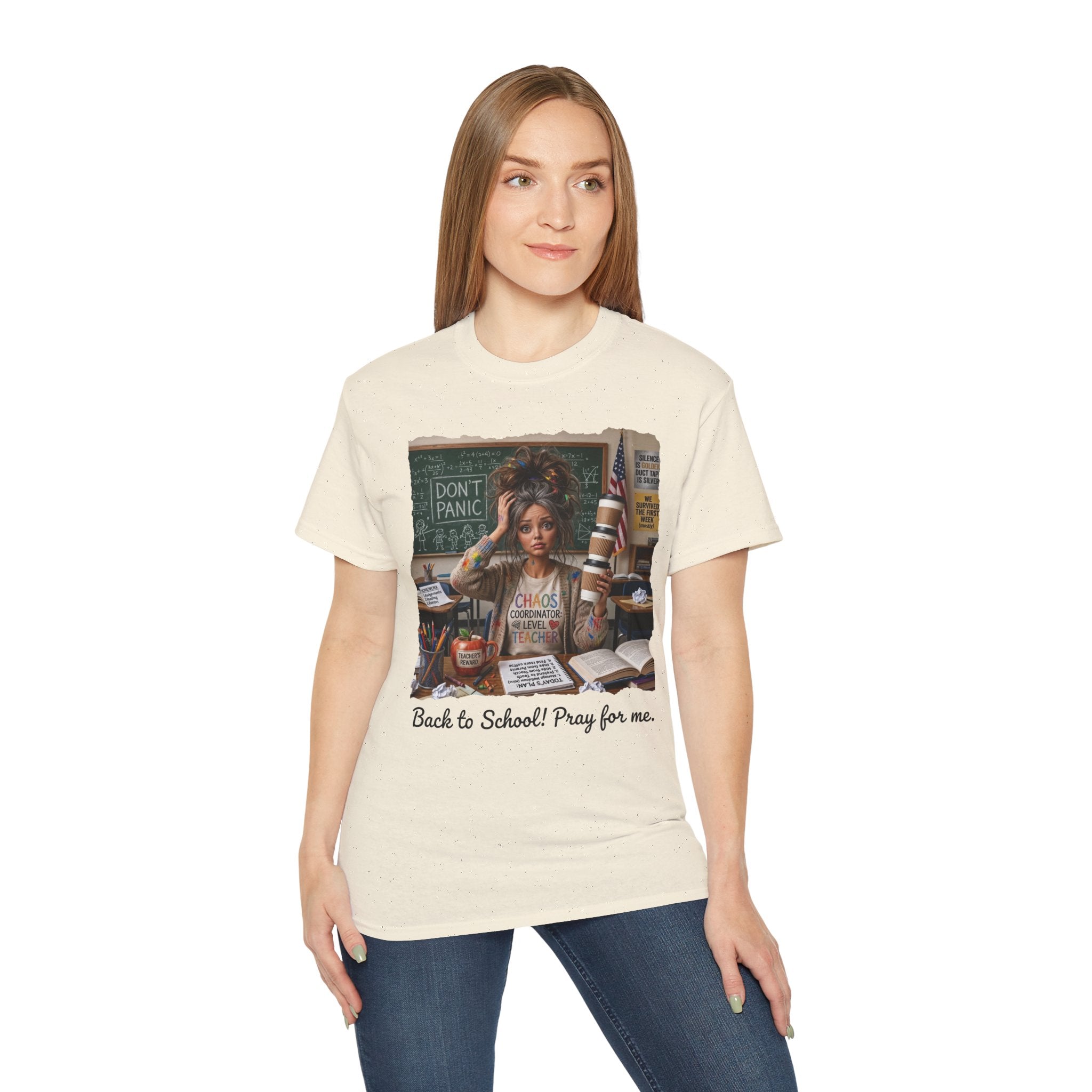 Back to School Tee — “Back to School! Pray for me.” Teacher Student Funny Graphic T‑Shirt