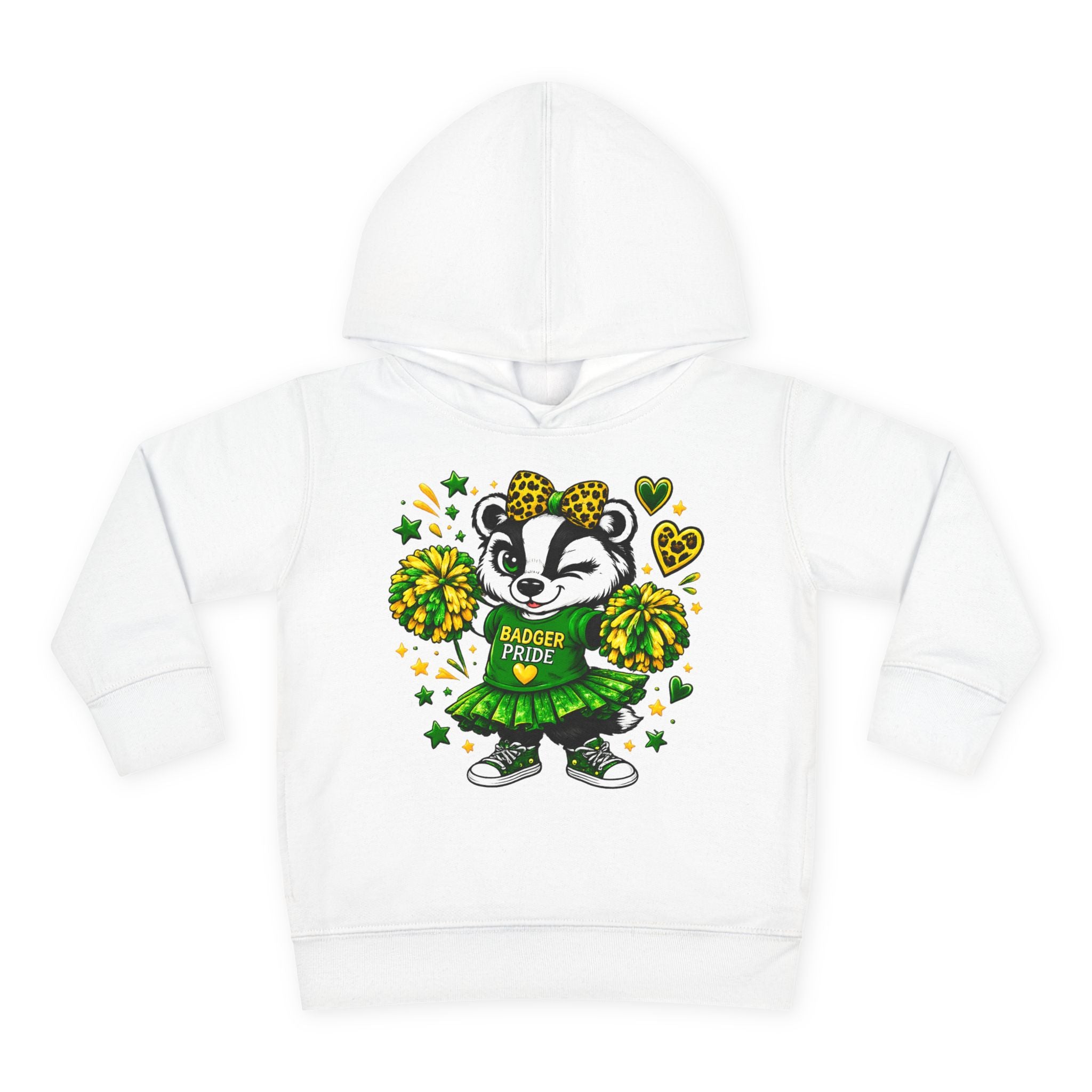 Toddler Hoodie — Cheerleading Badger "Badger Pride" Kids Pullover