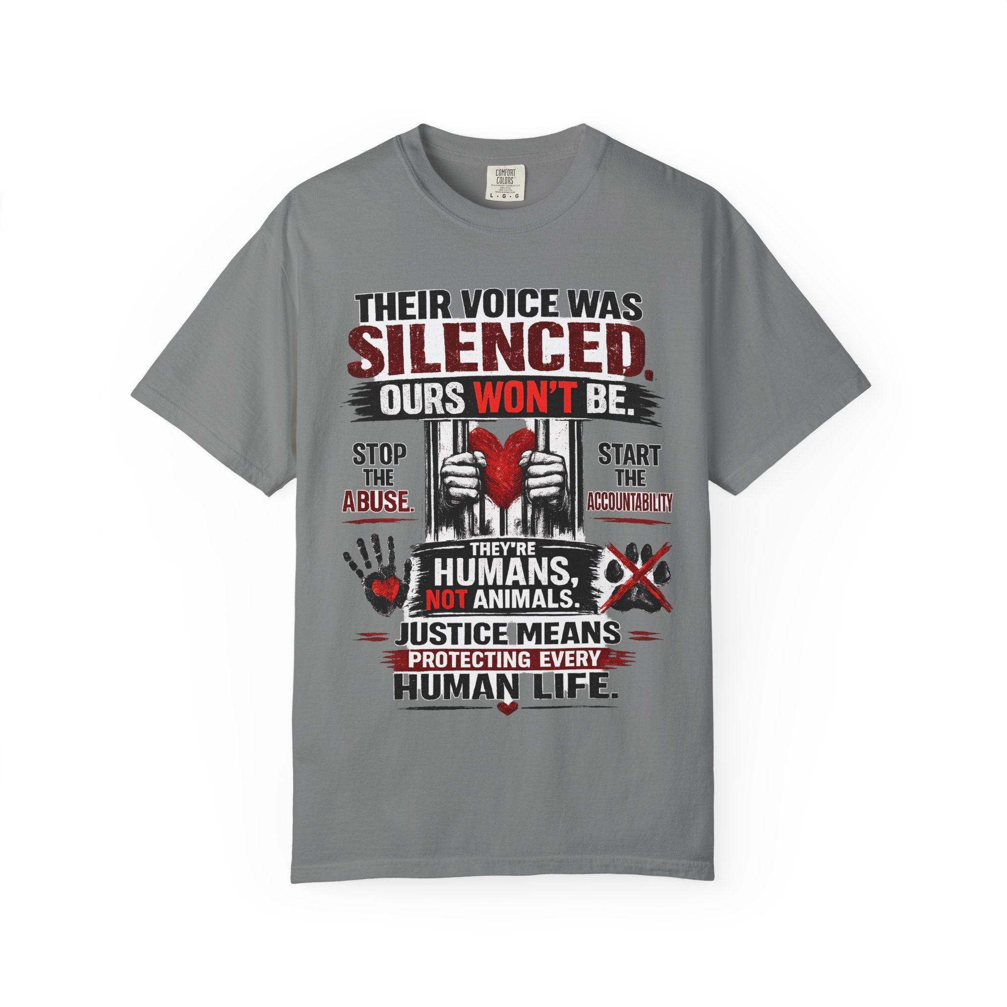 Their Voice Was Silenced T-Shirt — Justice for Animals Advocacy Tee