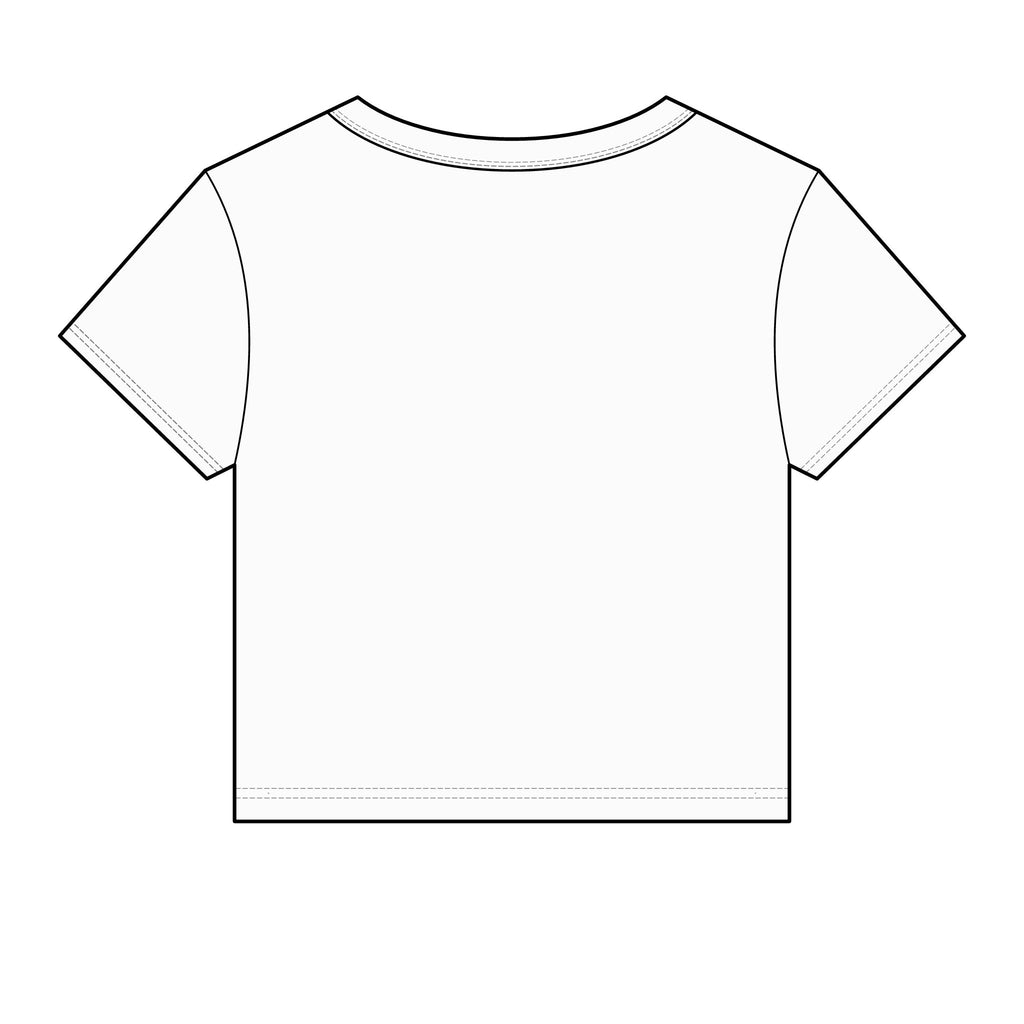 Badgers Pink Ribbon Baby Tee — Women's Cropped Micro-Rib Graphic Tee